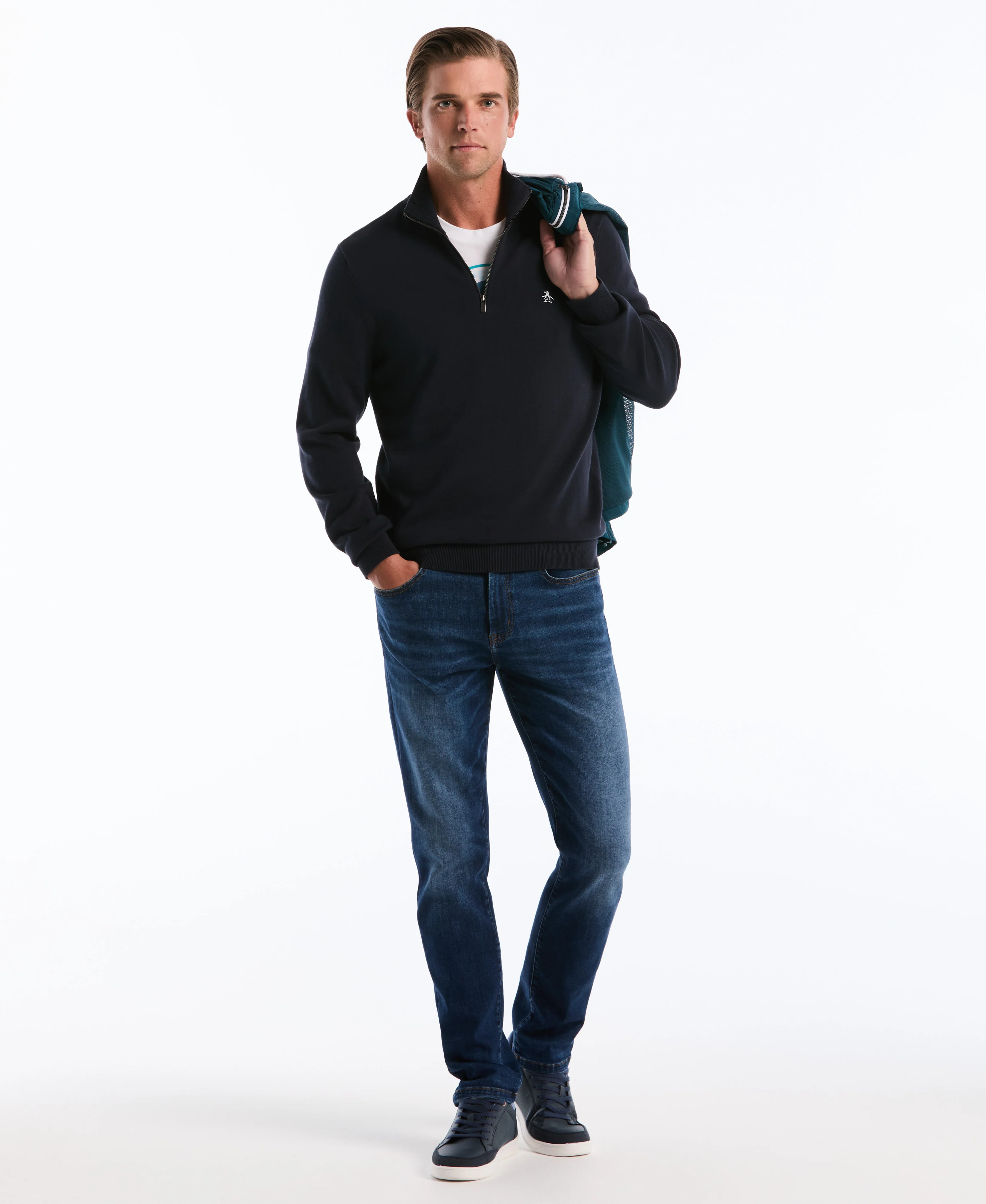 Quarter Zip Jersey Sweater - Image 4