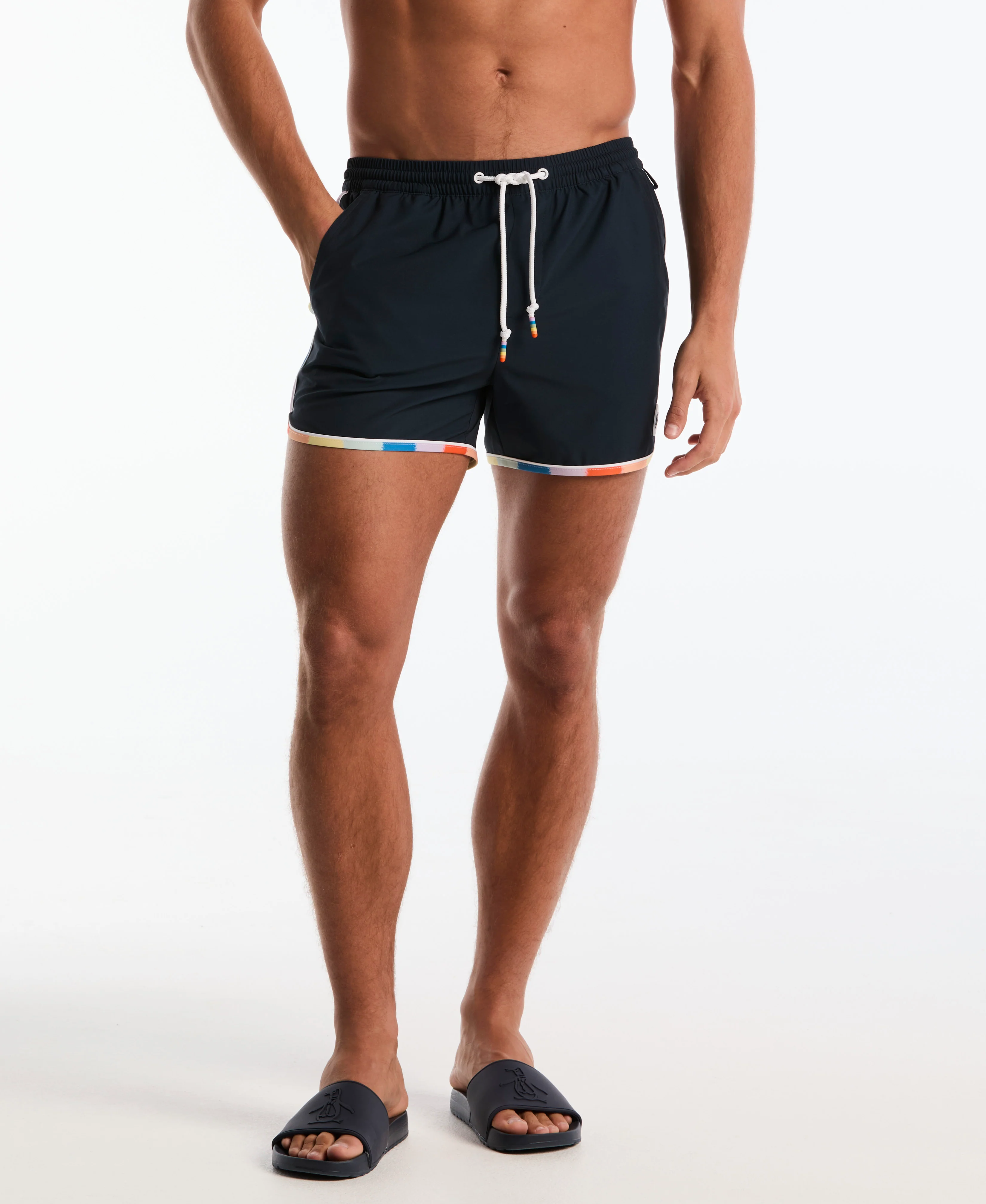 4" Dolphin Pride Piping Swim Short - Image 4