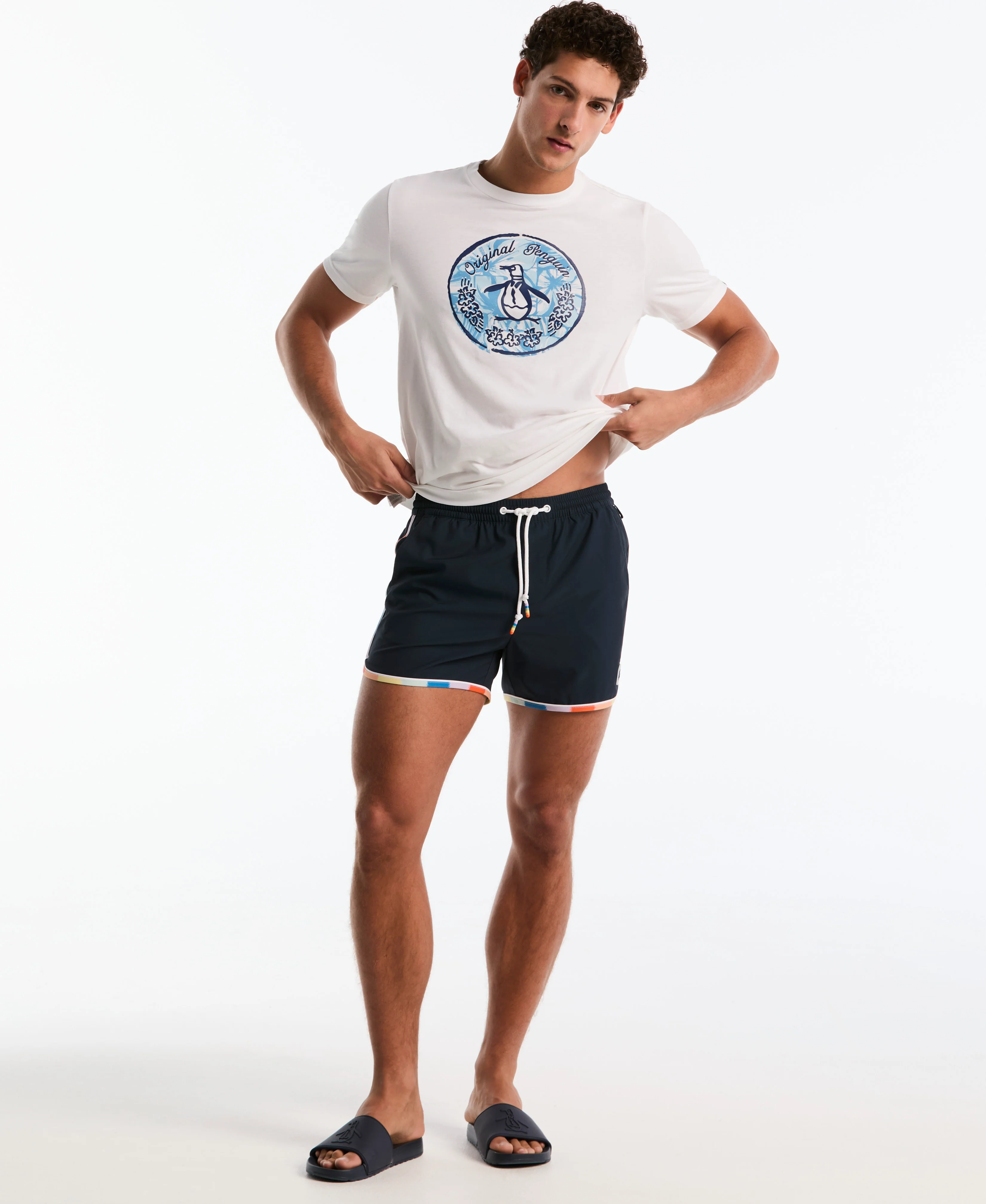 4" Dolphin Pride Piping Swim Short - Image 5