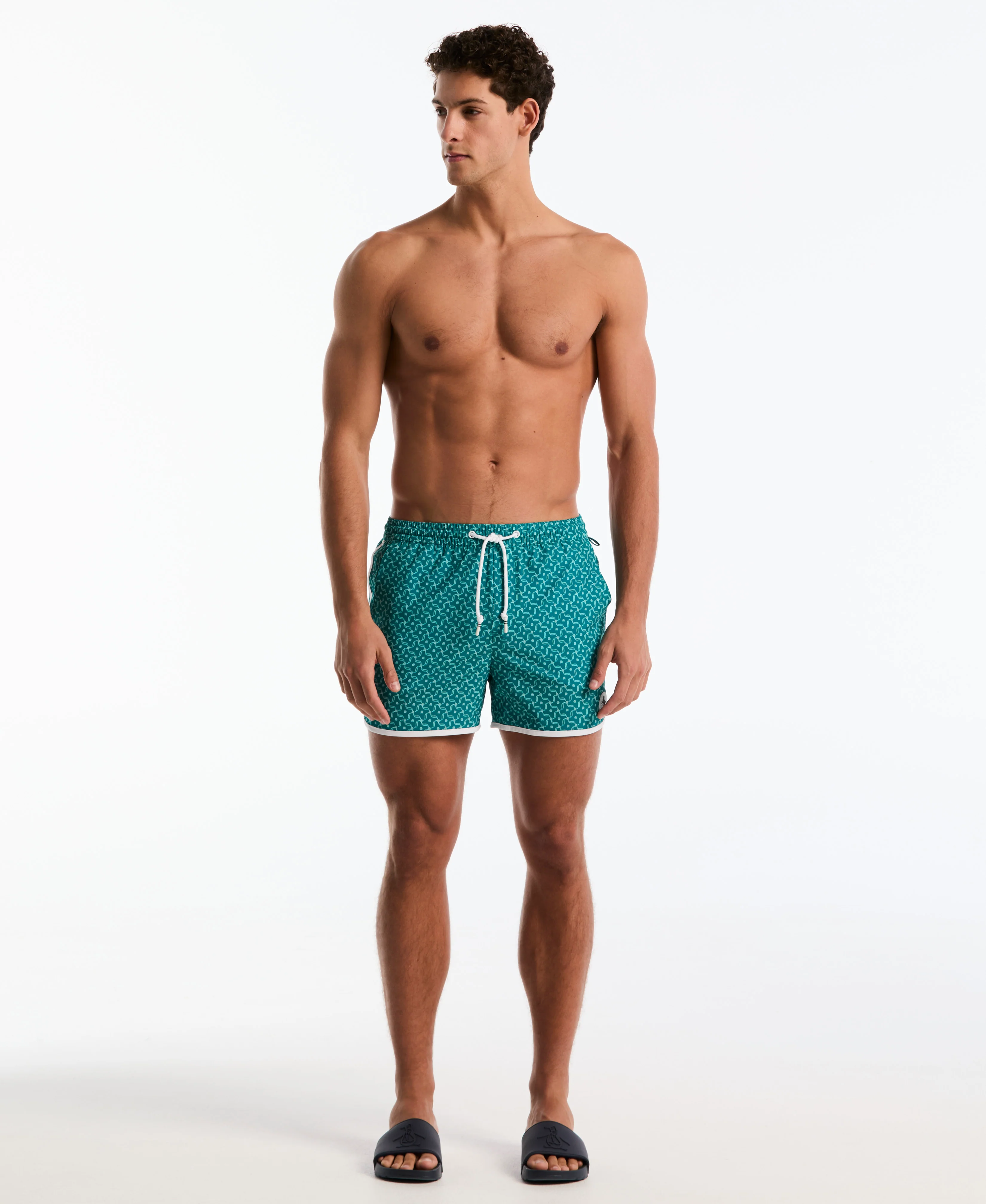 4" Mosaic Print Swim Short