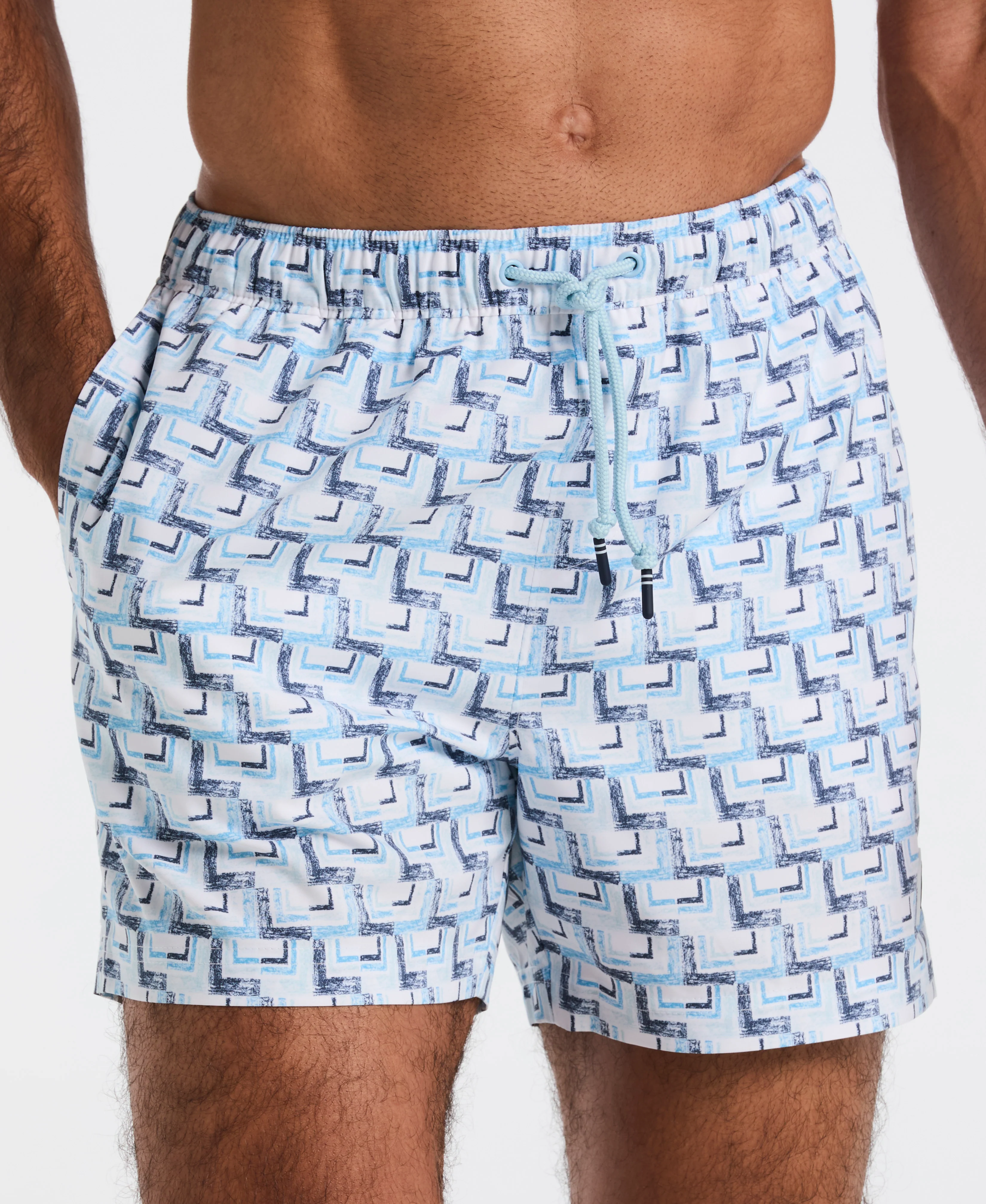 5" All-Over Print Geo Swim Short - Image 3