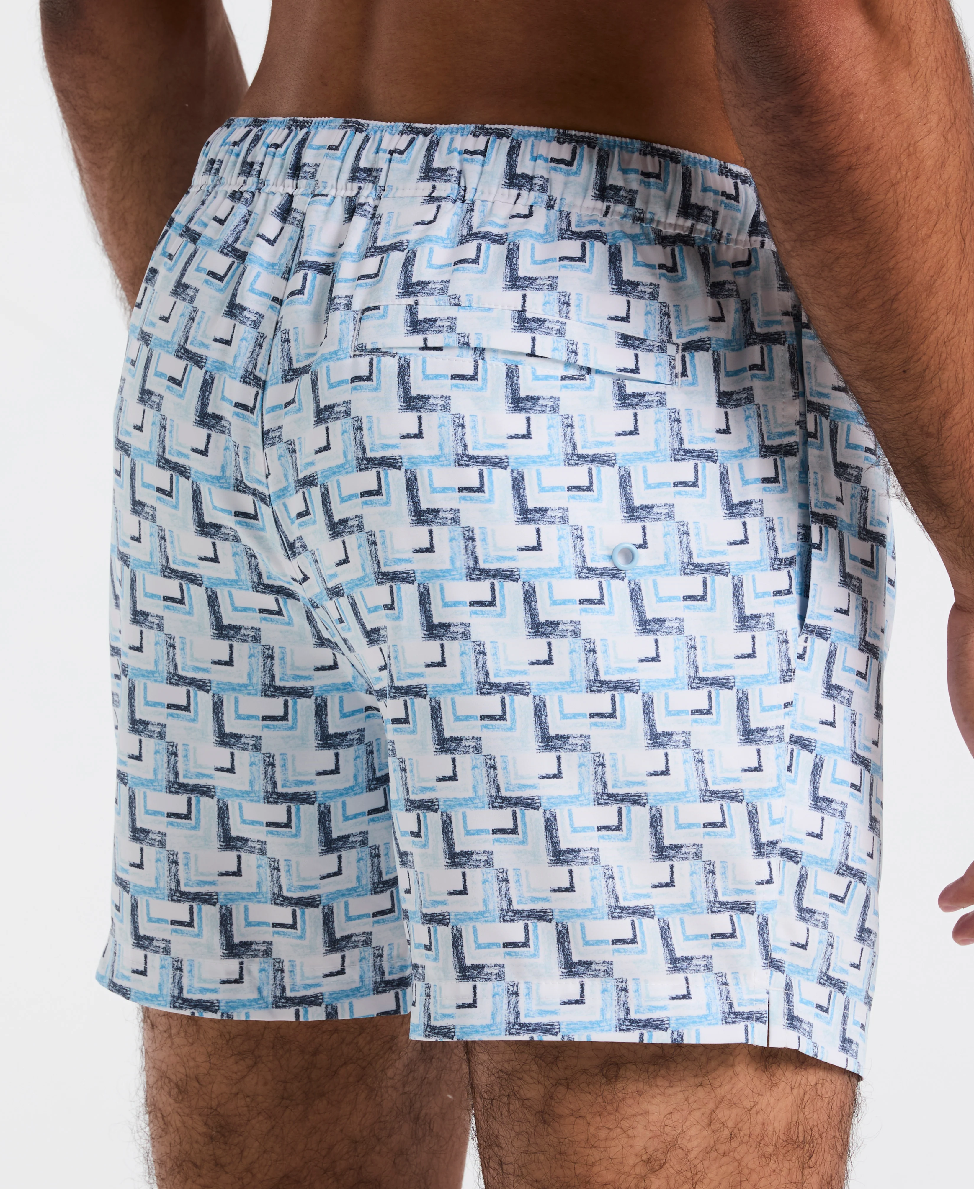 5" All-Over Print Geo Swim Short - Image 4