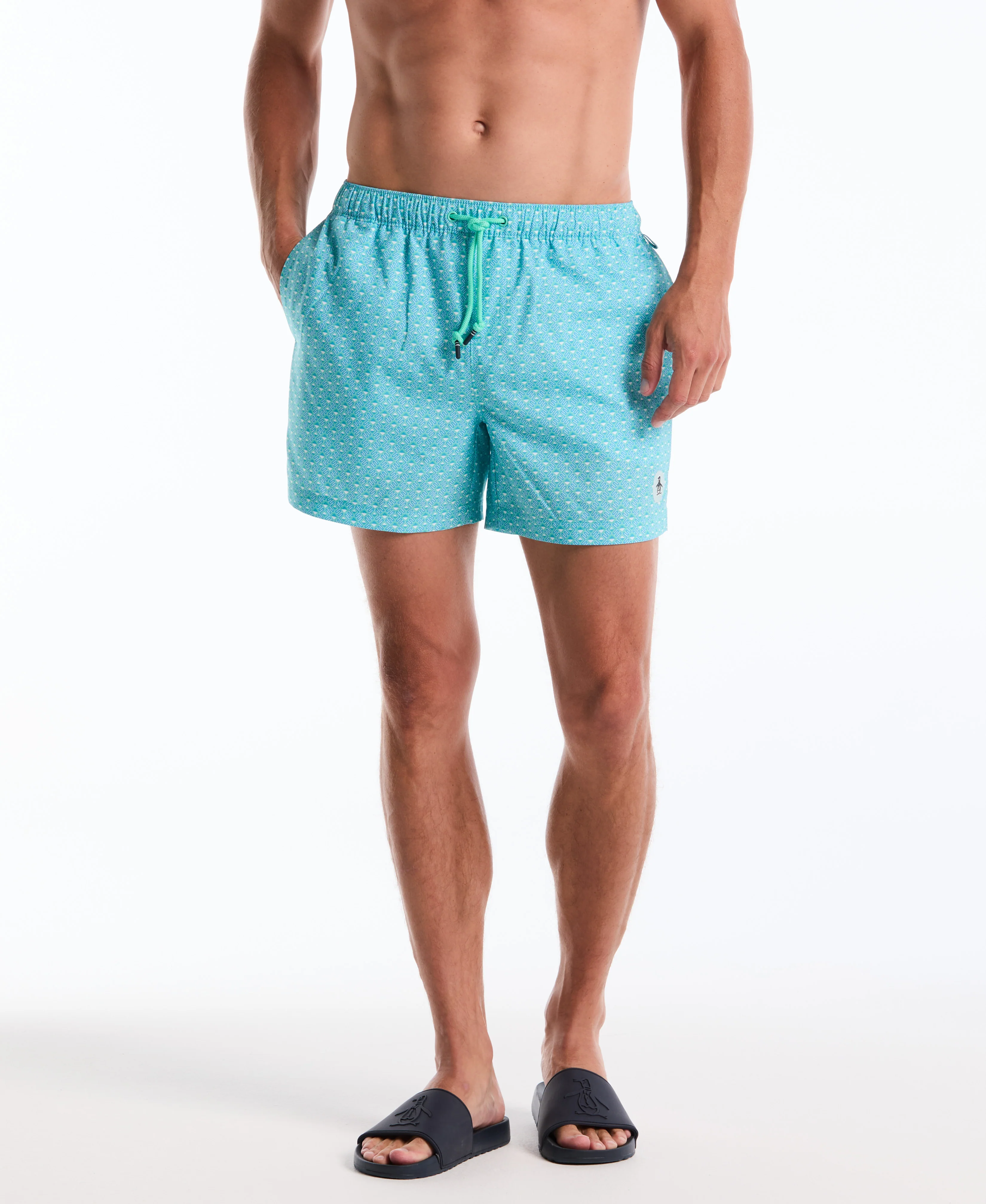 5" All-Over Squiggle Geo Swim Short - Image 3