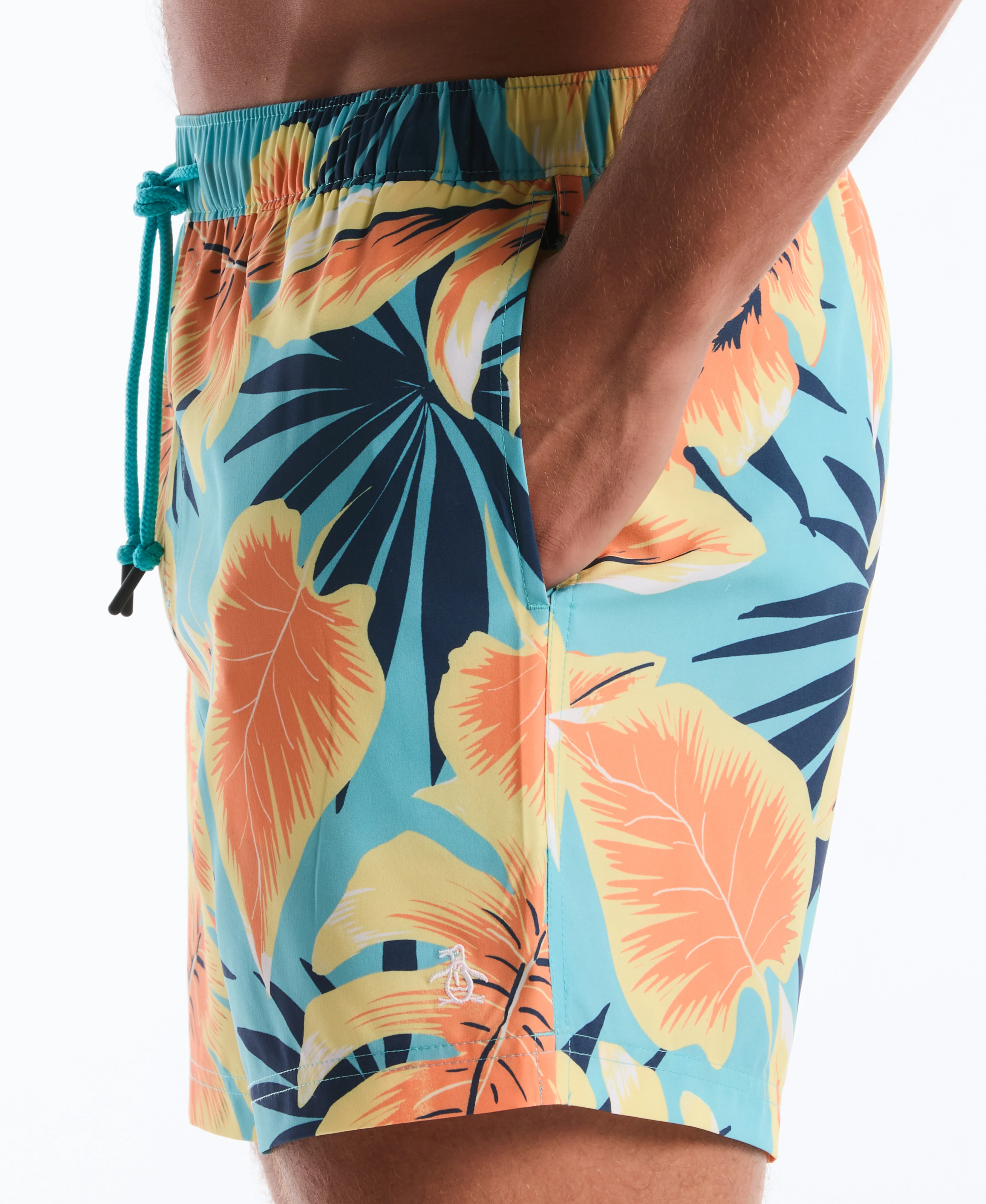 5" All-Over Botanical Swim Short - Image 4