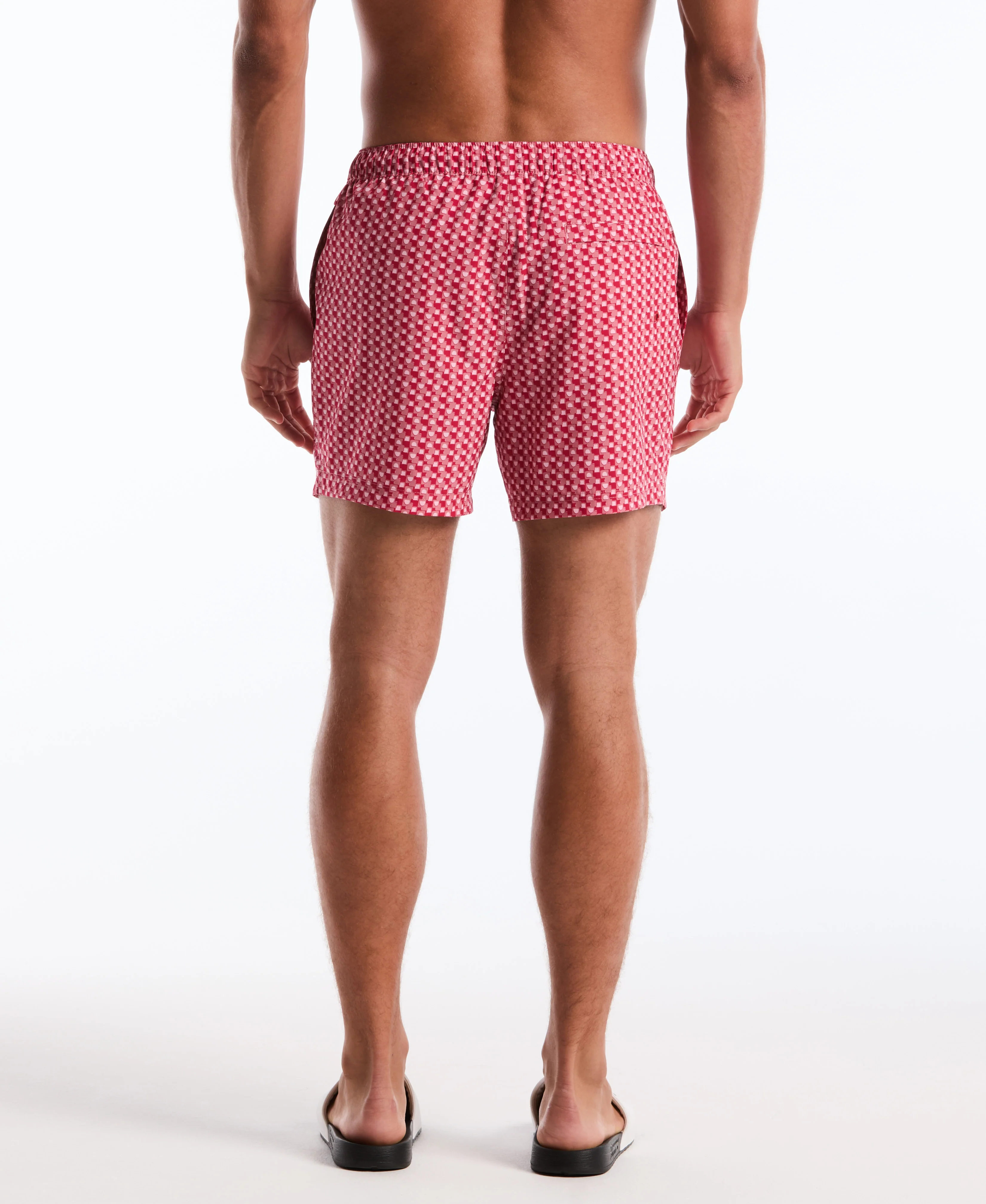 5" Geometric Print Swim Short - Image 7