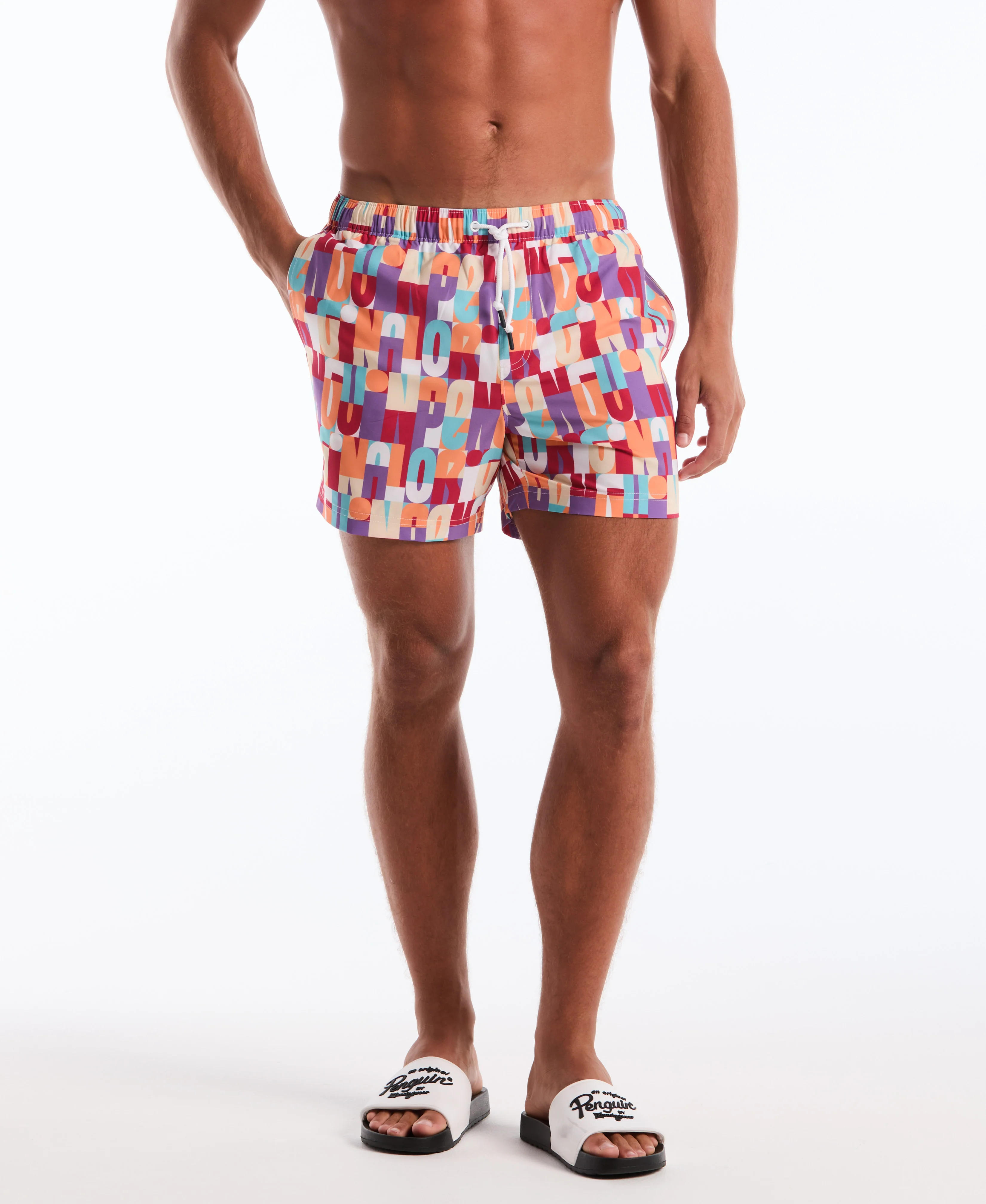 5" Logo Block Swim Short - Image 3
