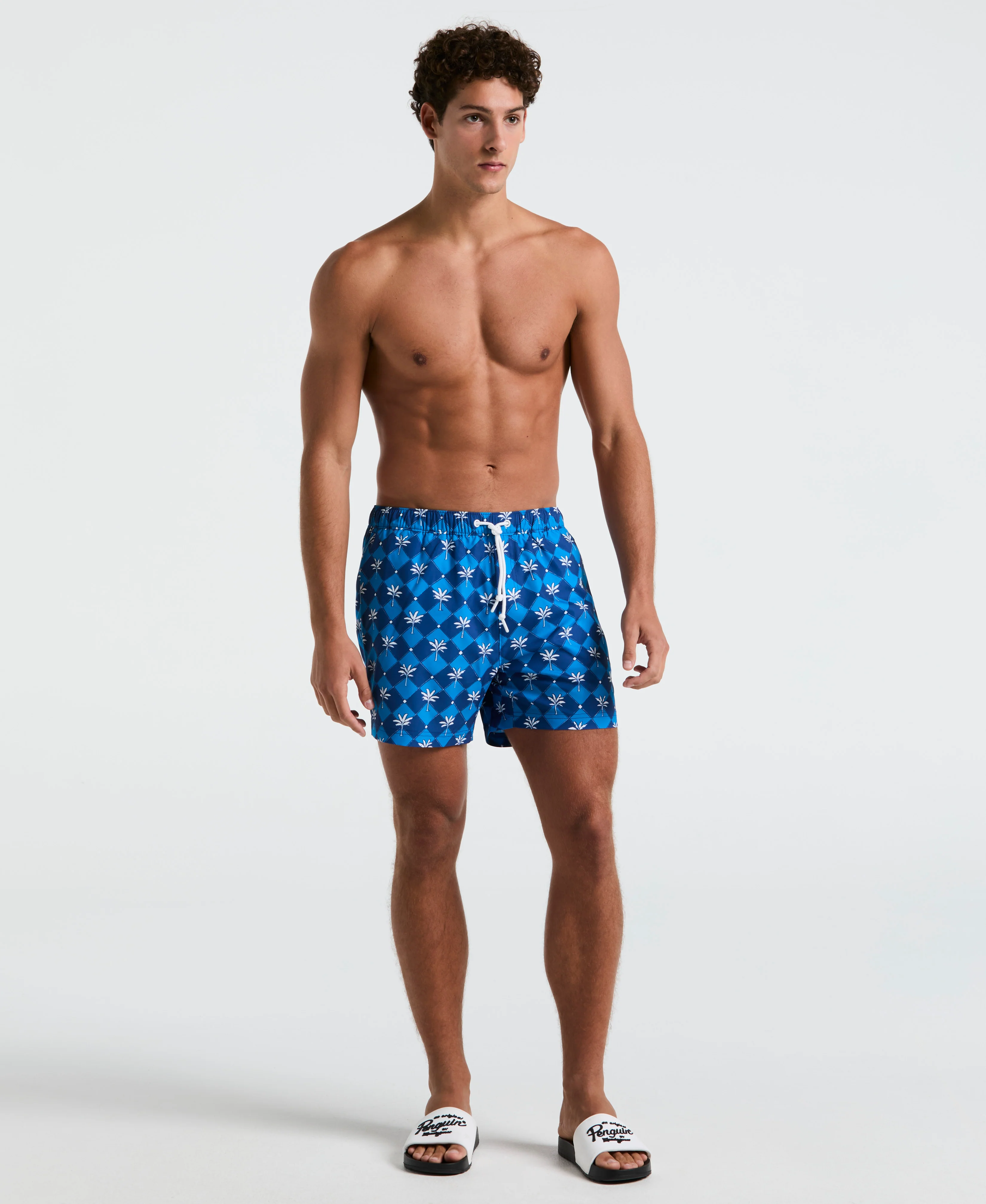5" Palm Tile Swim Short