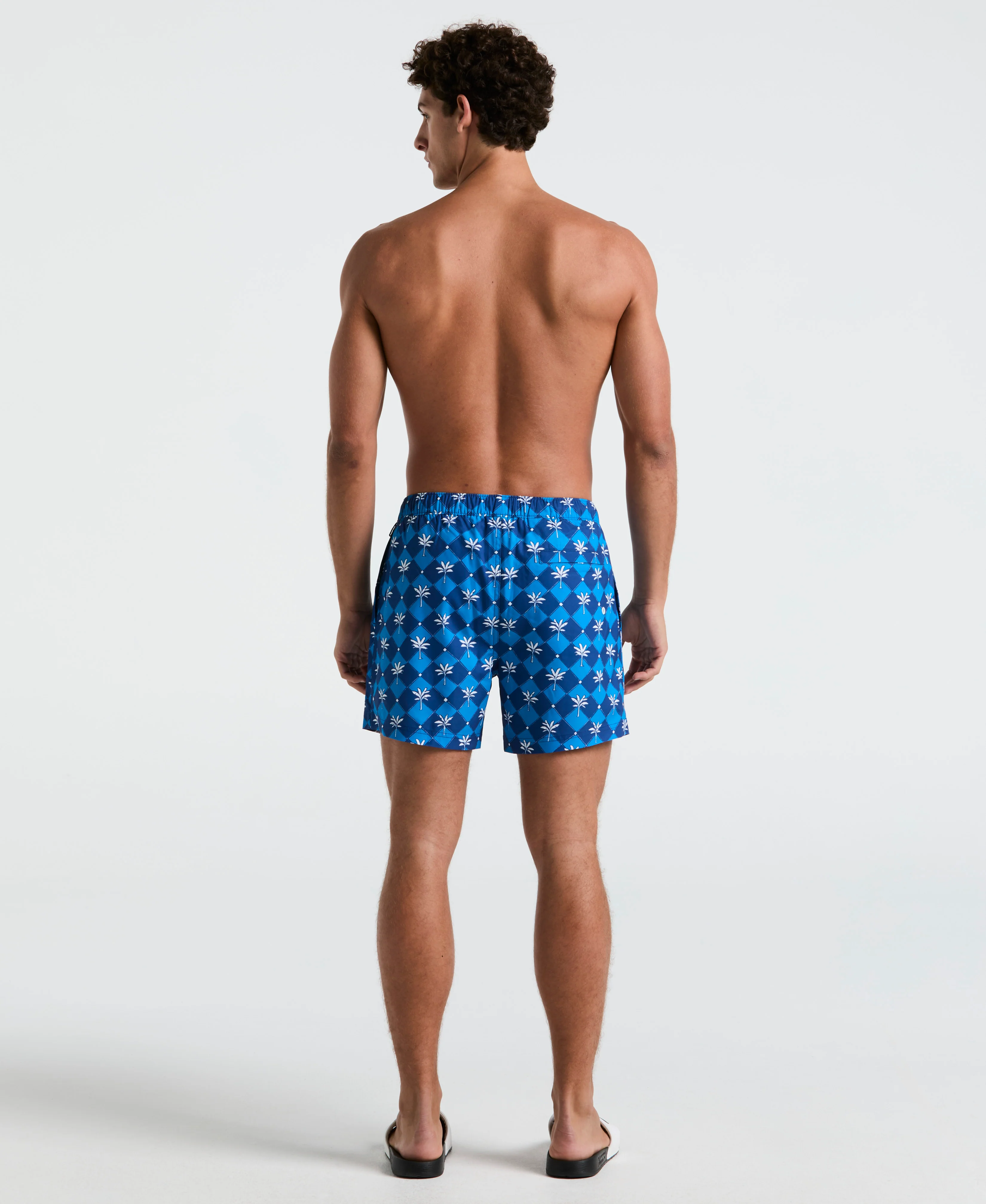 5" Palm Tile Swim Short - Image 2
