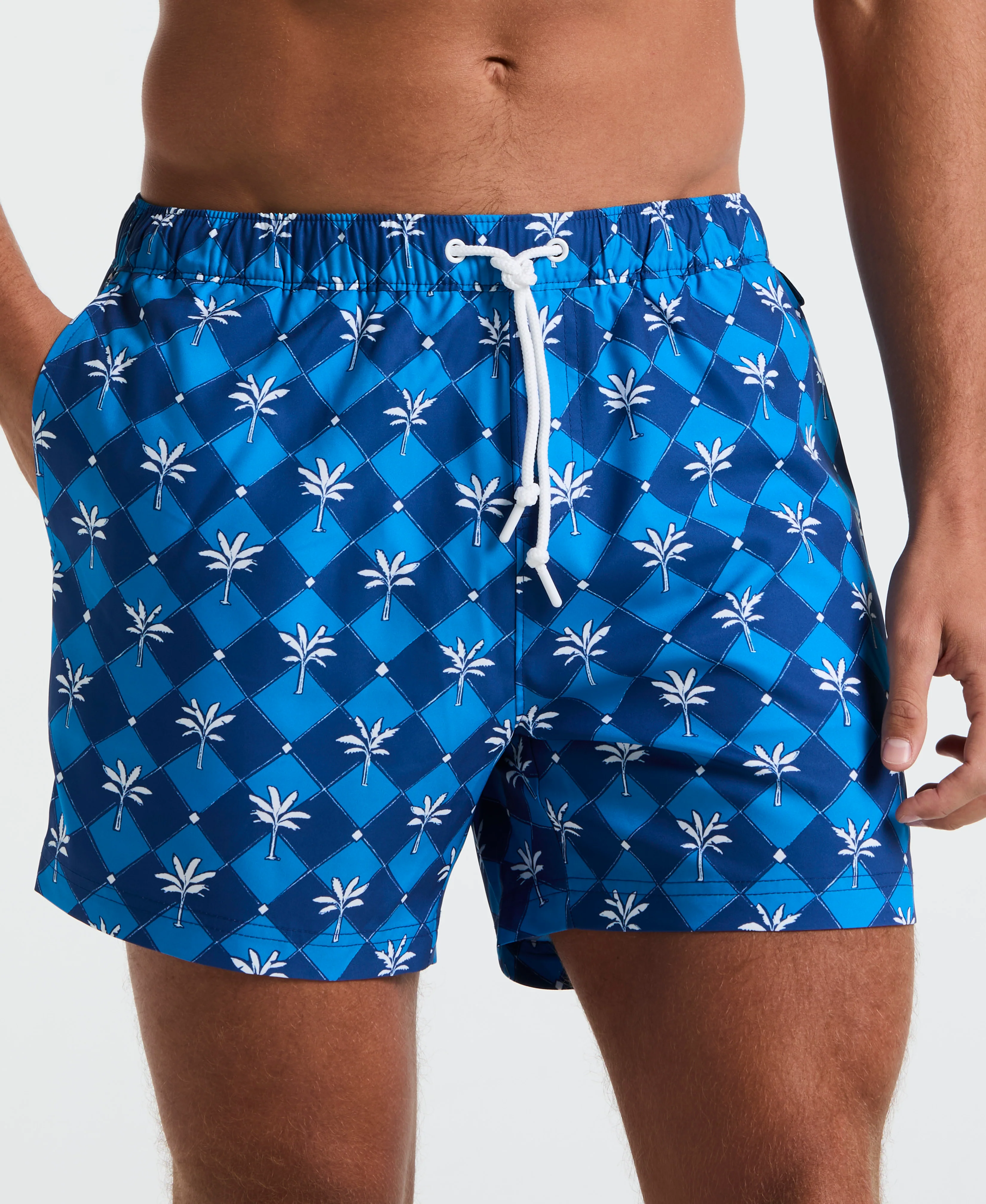 5" Palm Tile Swim Short - Image 3