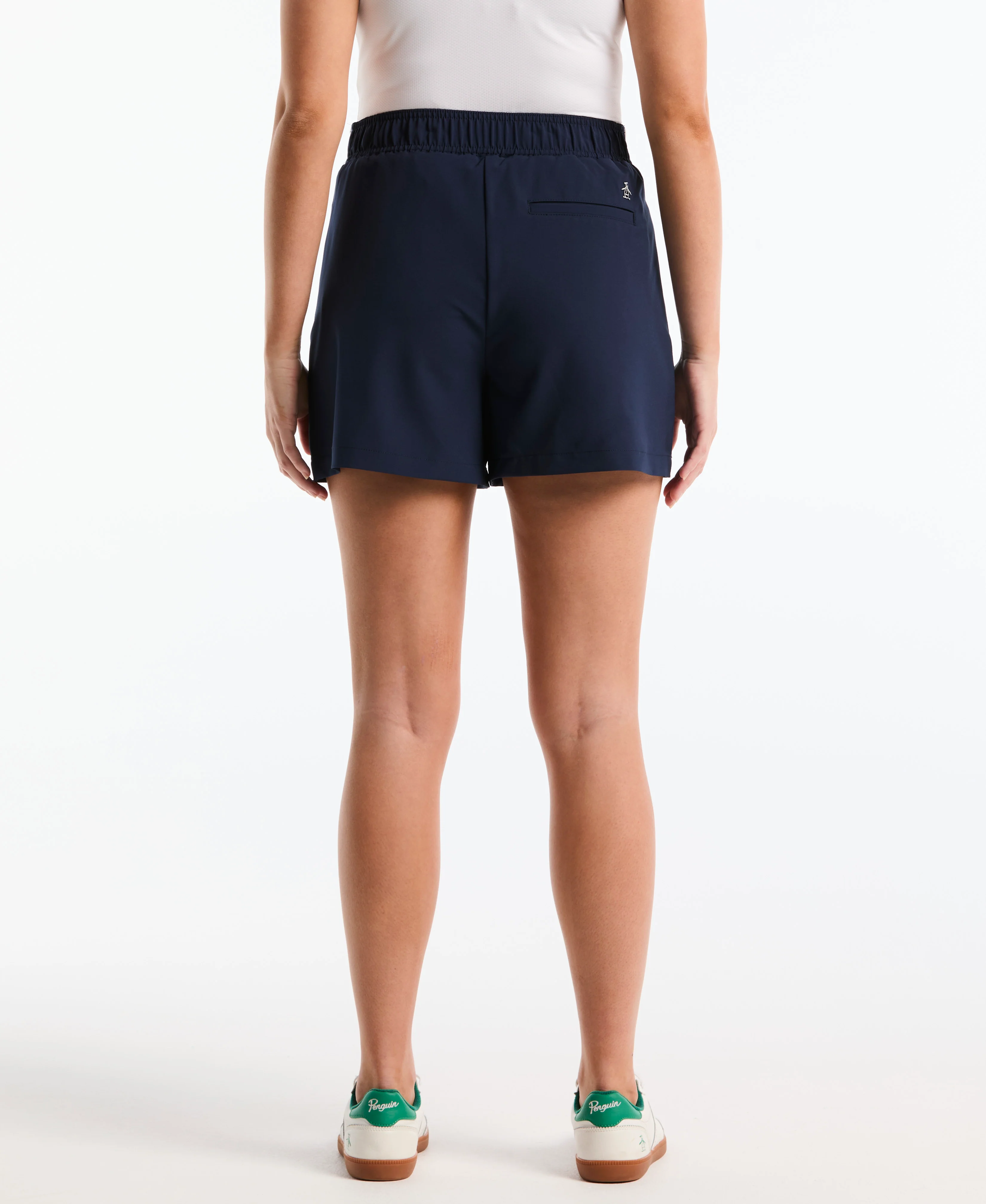Women's 5" Piped Pleated Shorts - Image 2