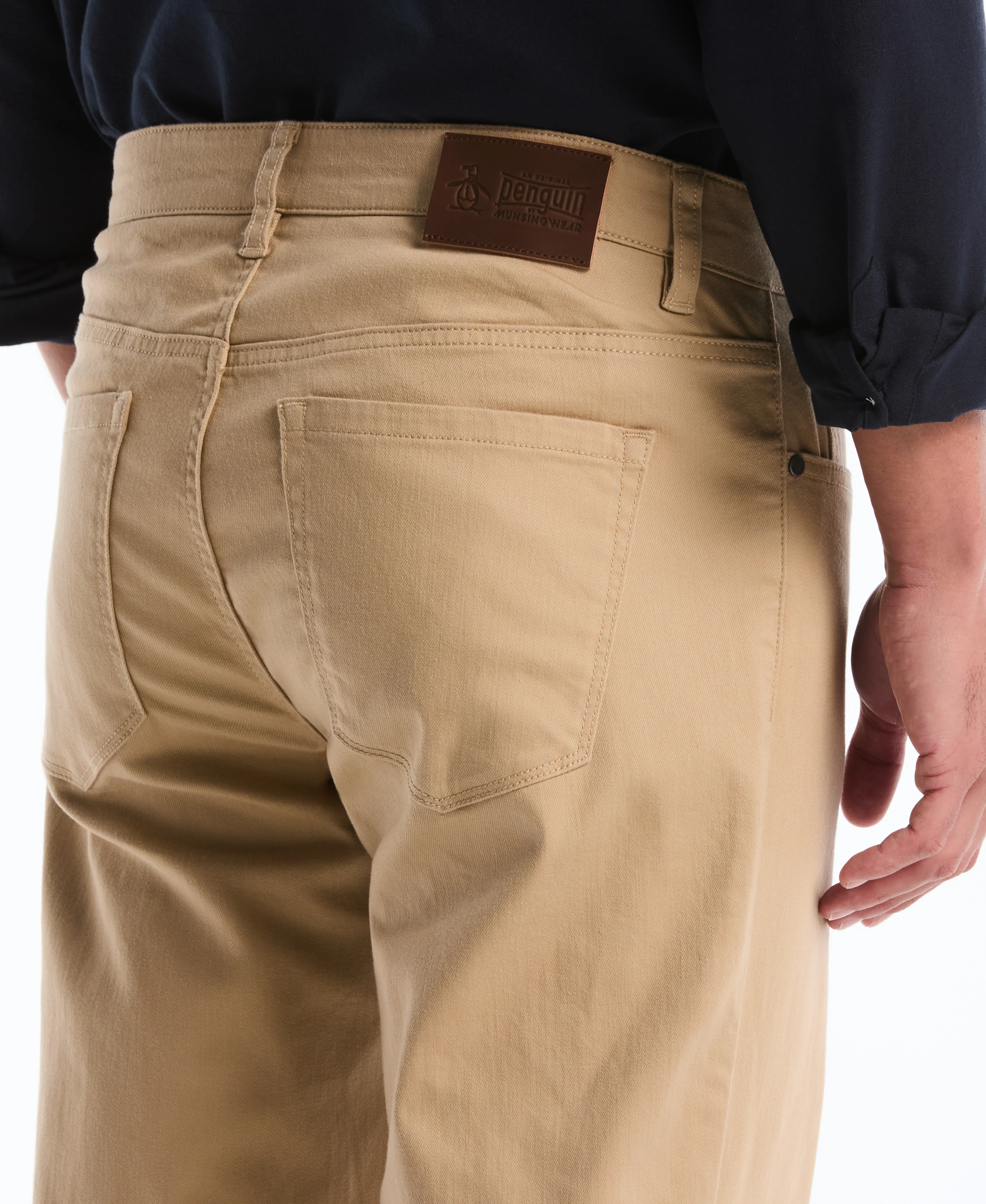 5 Pocket Slim Hemmed Dobbie Pant - Image 3