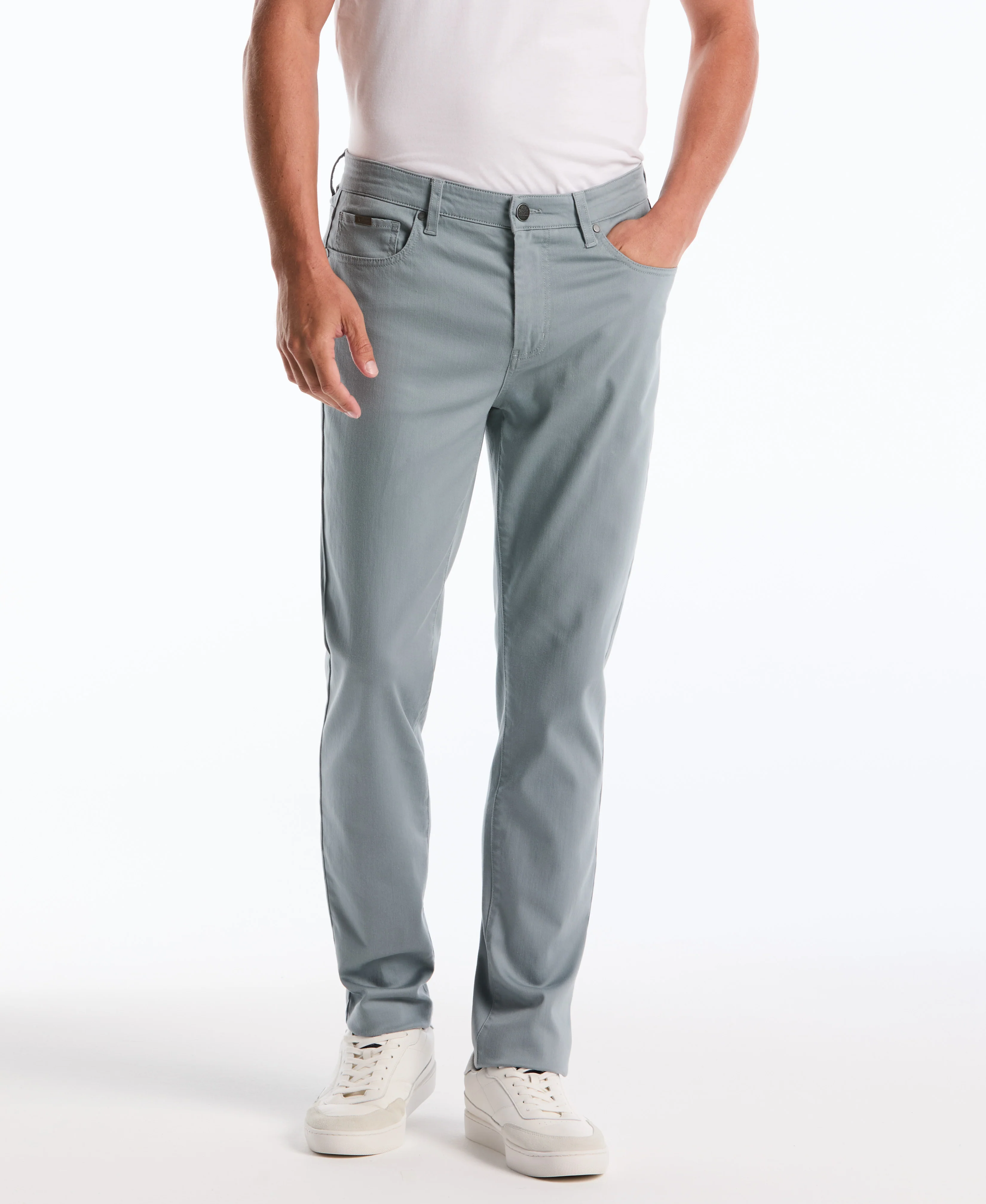 5 Pocket Slim Hemmed Dobbie Pant - Image 7