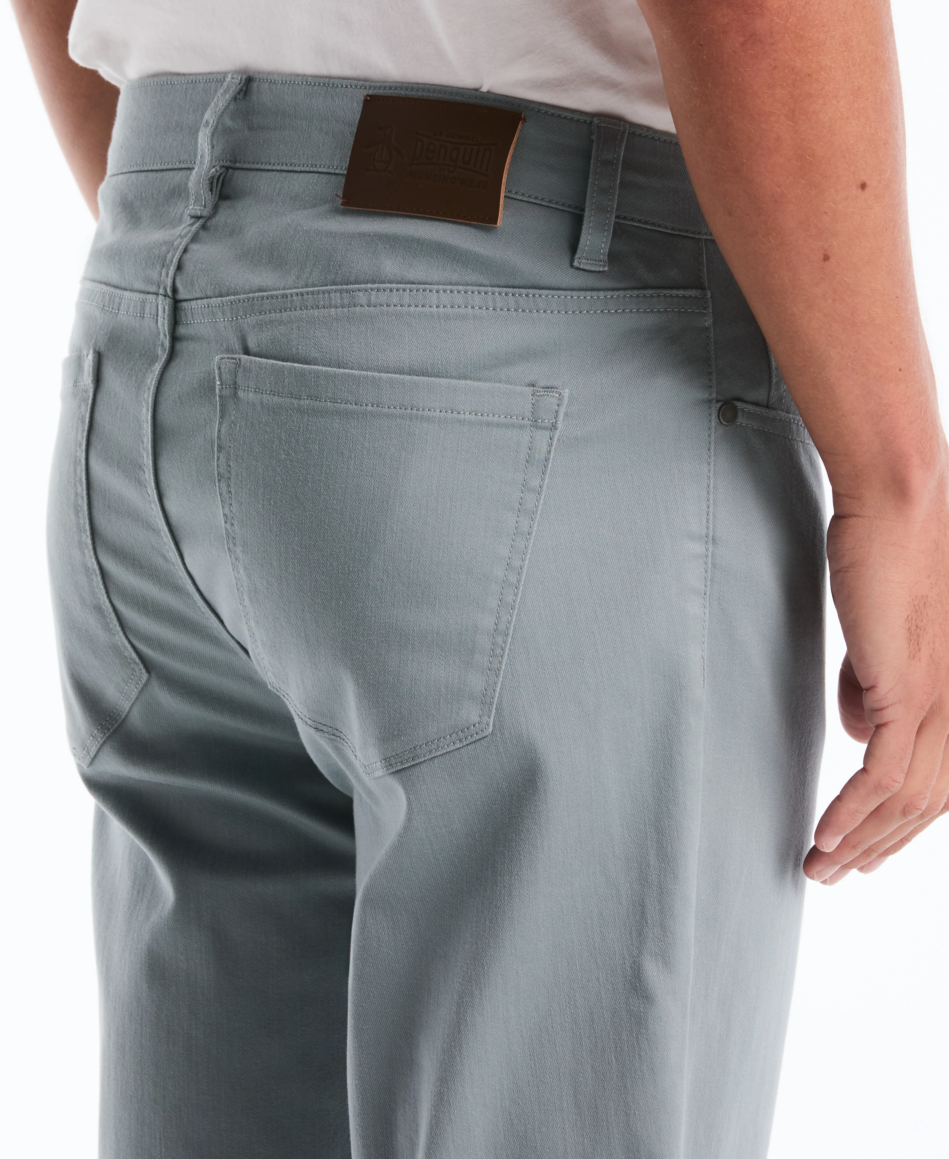 5 Pocket Slim Hemmed Dobbie Pant - Image 8