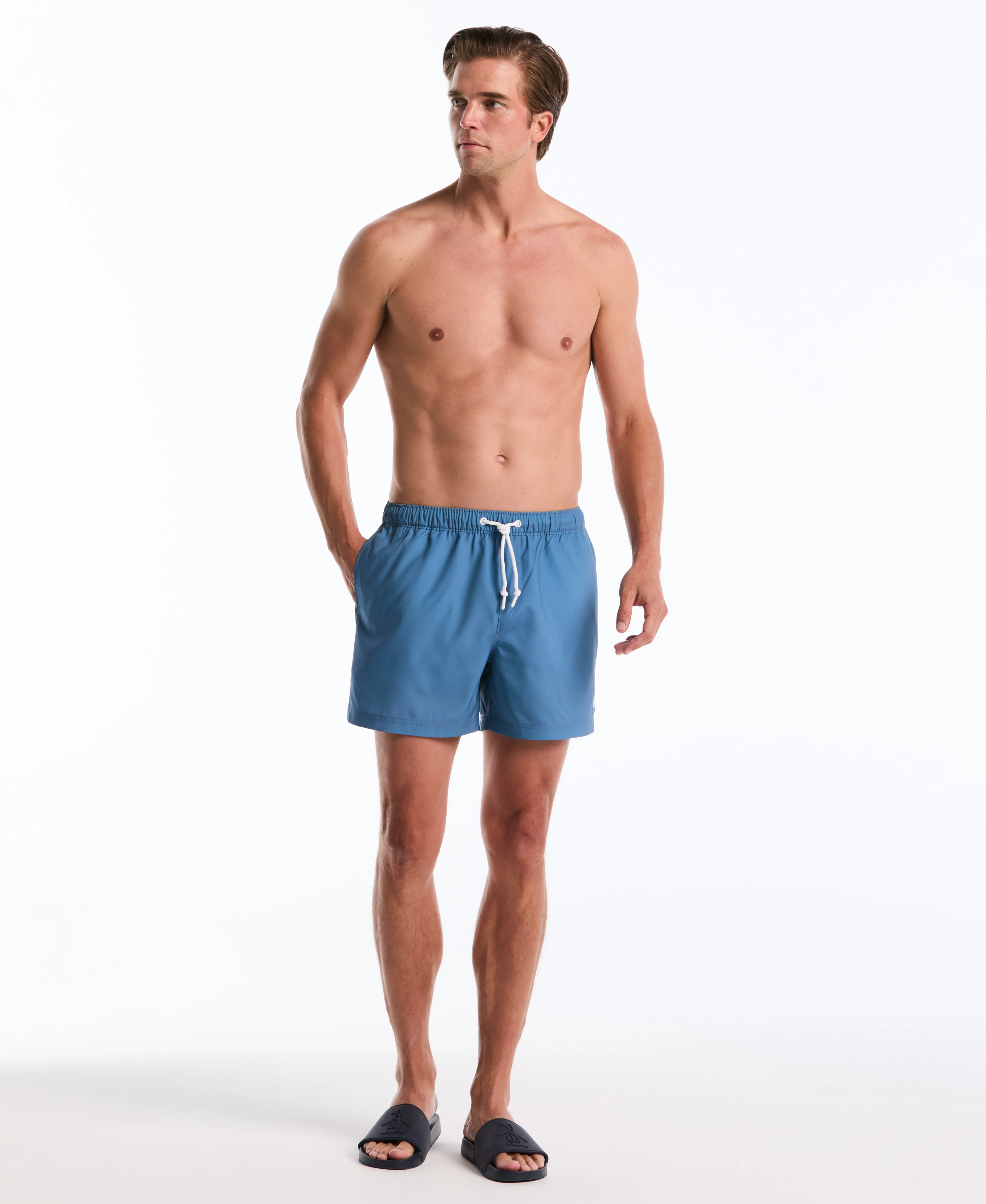 5" Box Solid Swim Short - Image 9