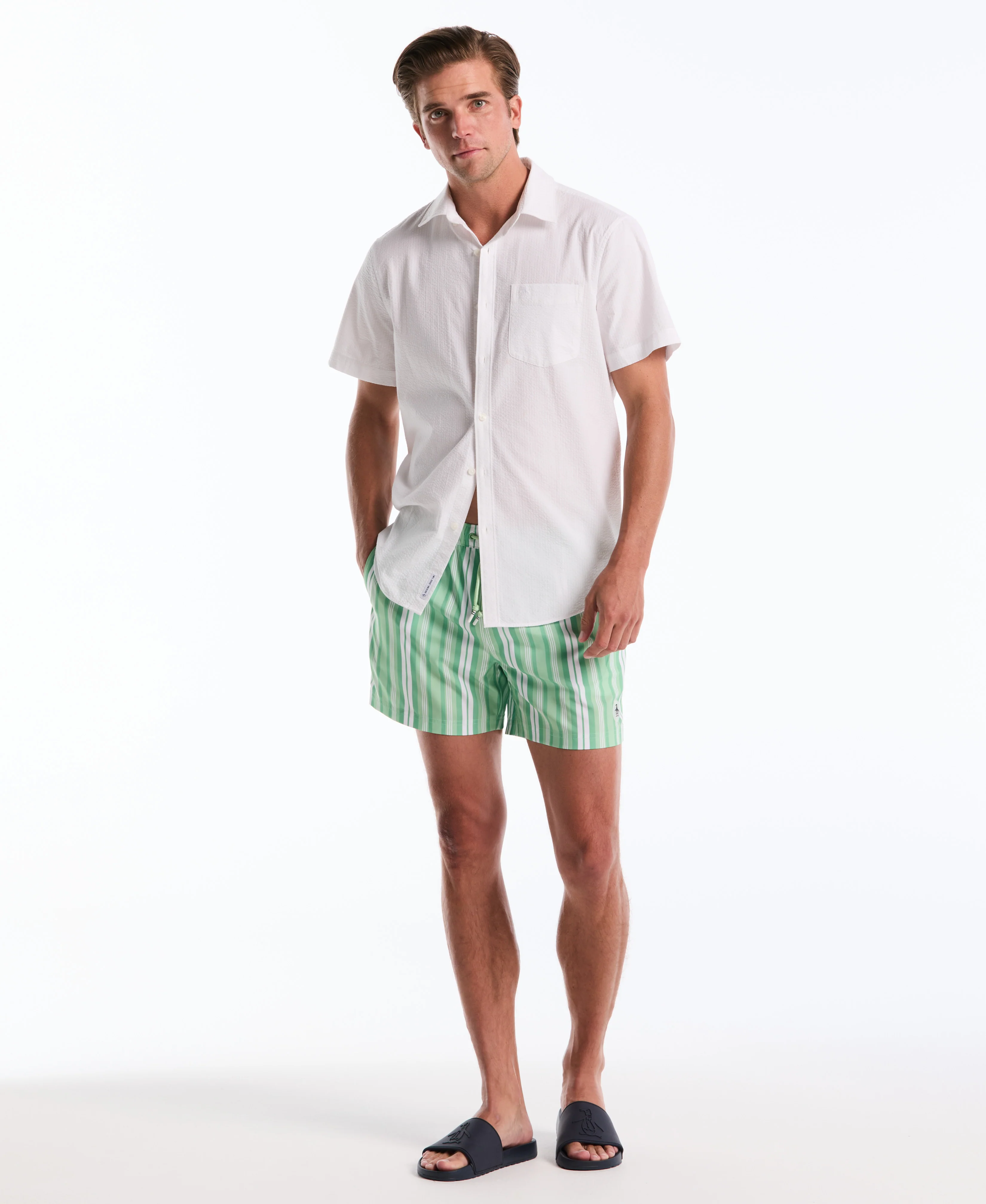 5" Vert Stripes Swim Short - Image 5