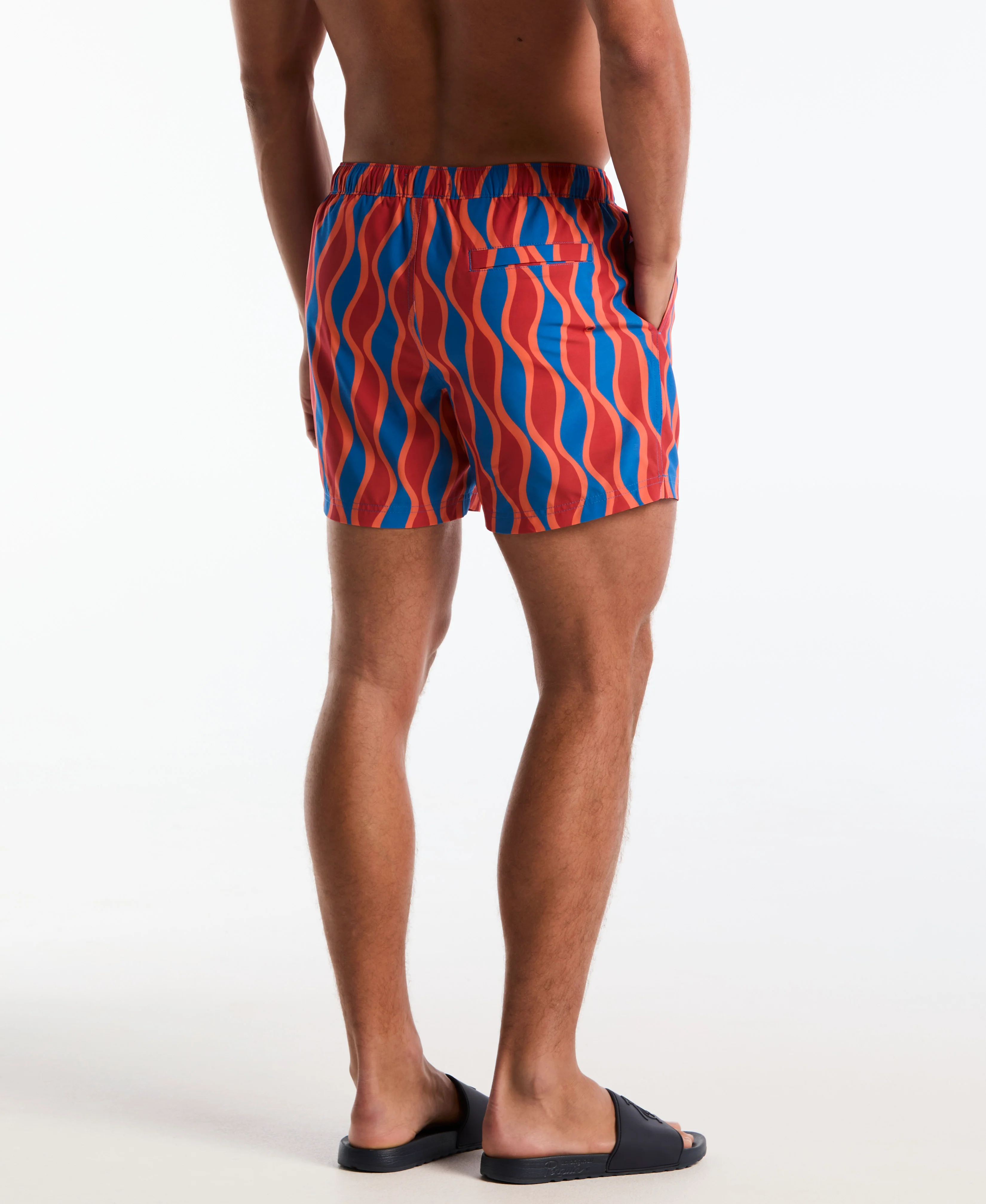 5" Vertical Wavy Stripe Swim Short - Image 2