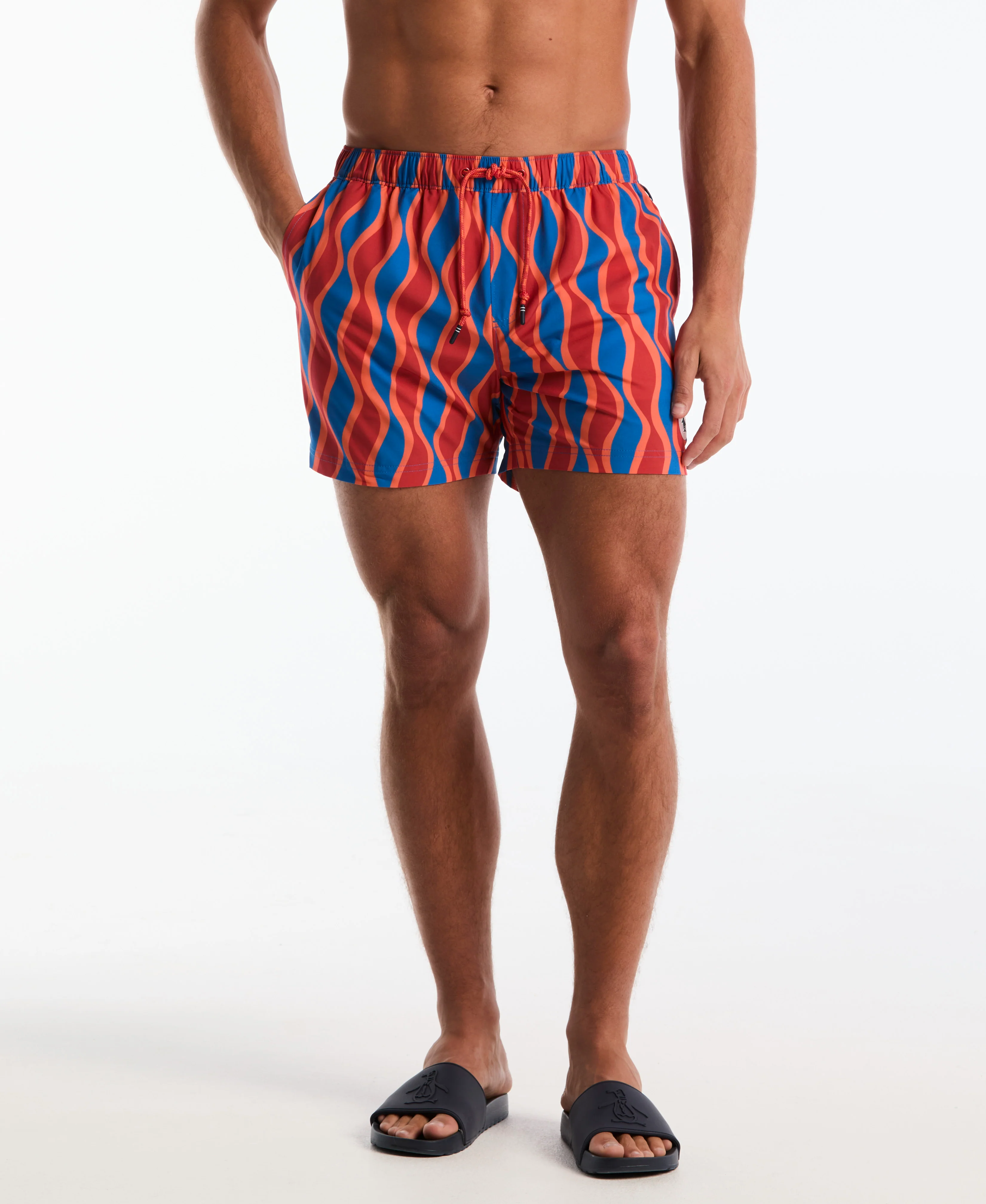 5" Vertical Wavy Stripe Swim Short - Image 3