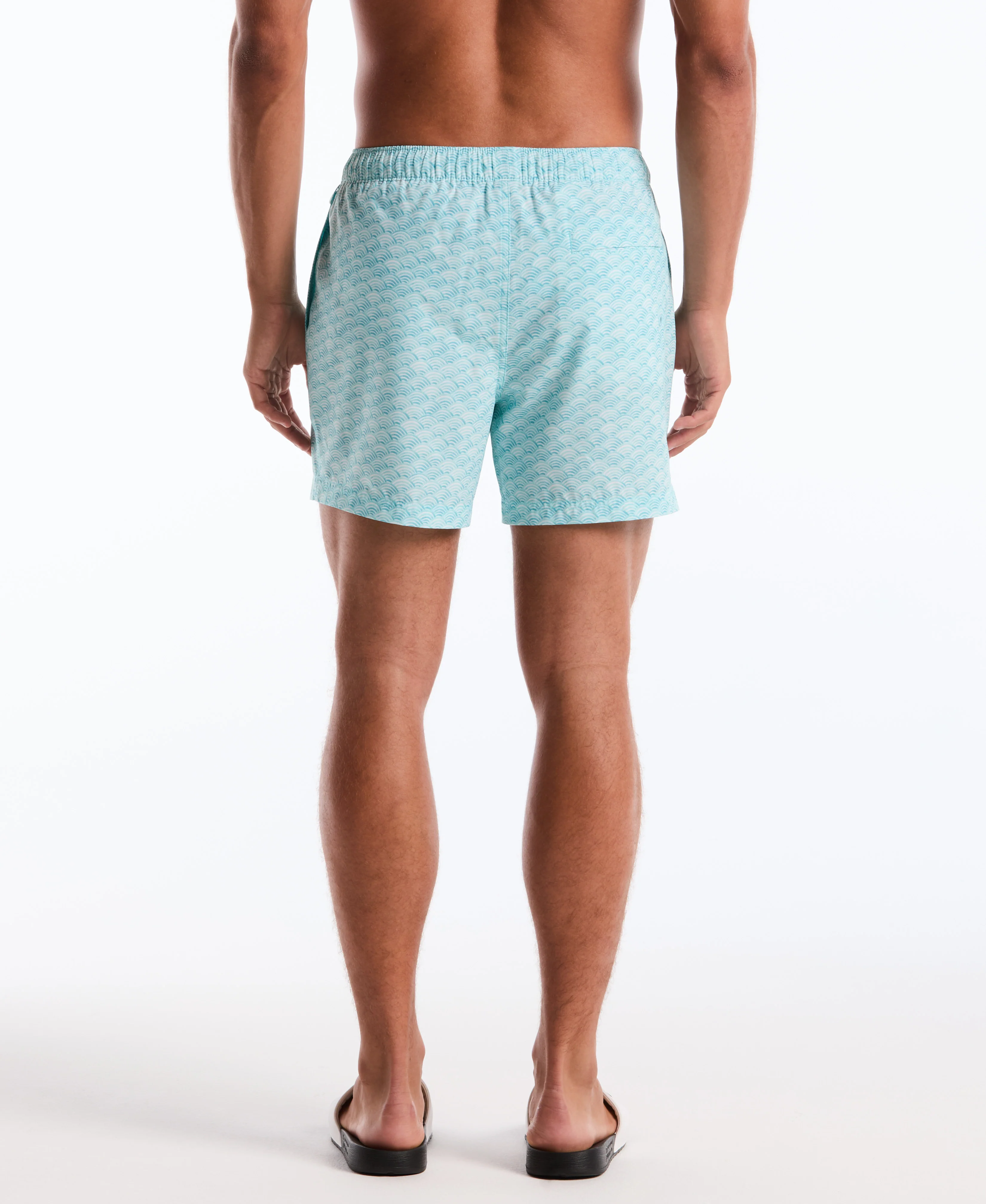 5" Waves Print Swim Short - Image 2
