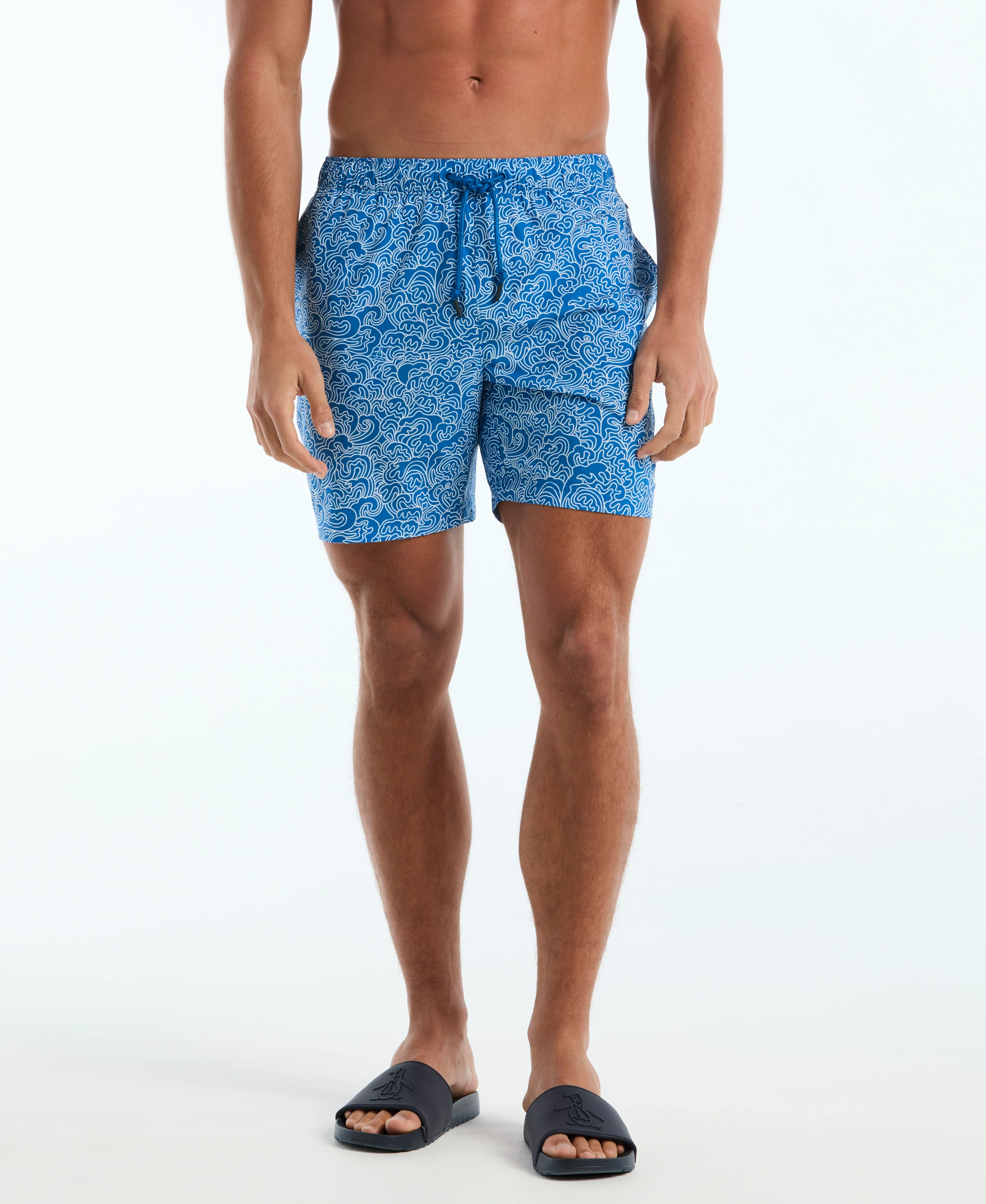7" All-Over Waves Box Swim Short - Image 3
