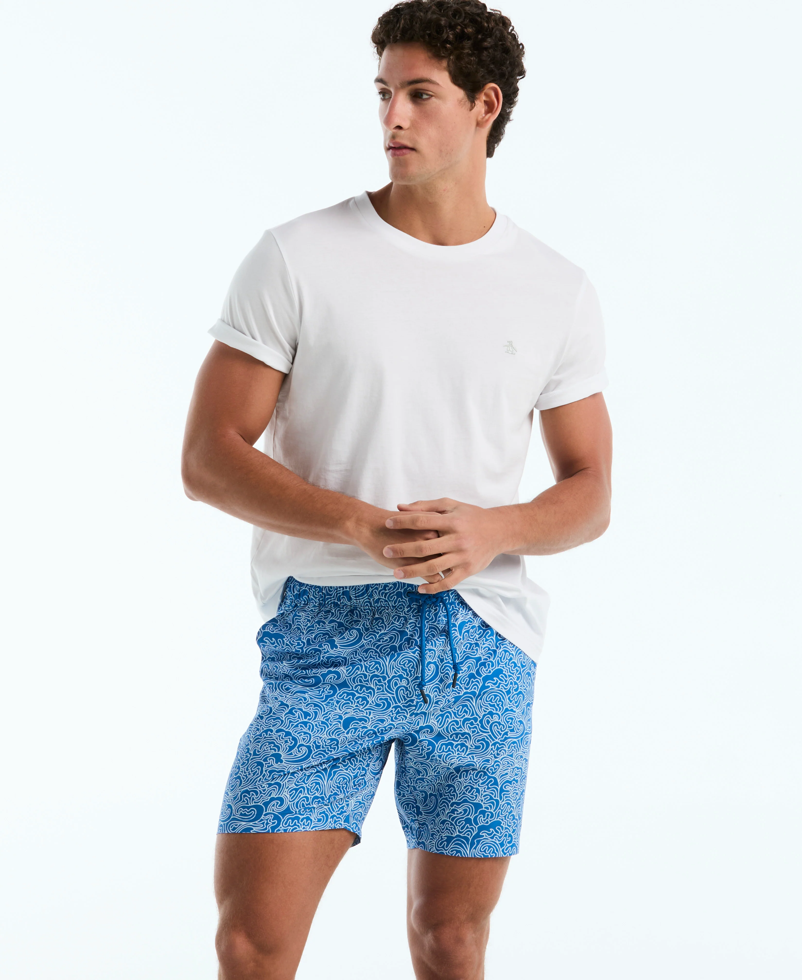 7" All-Over Waves Box Swim Short - Image 5