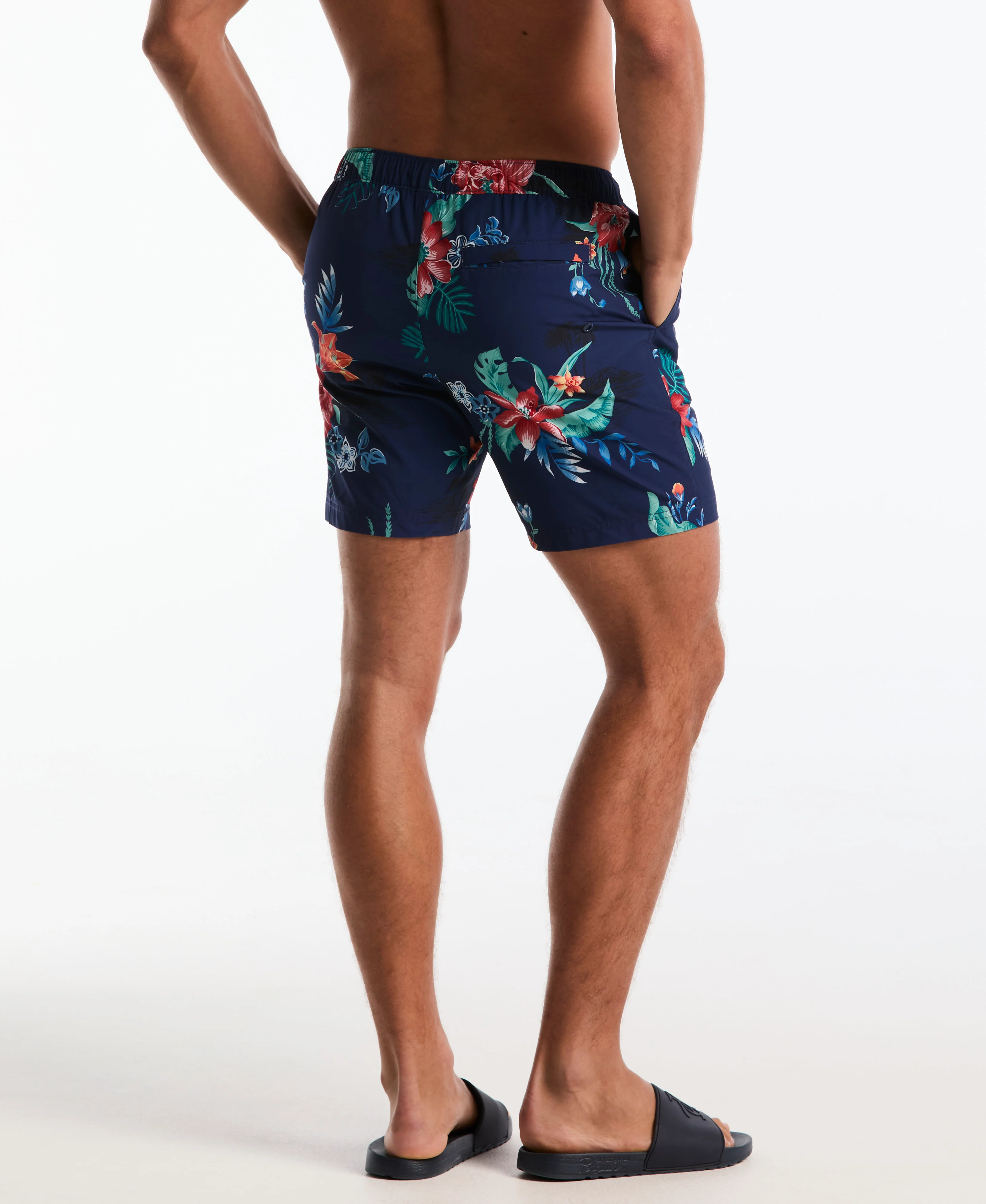 7" Hawaiian Print Volley Swim Short - Image 2