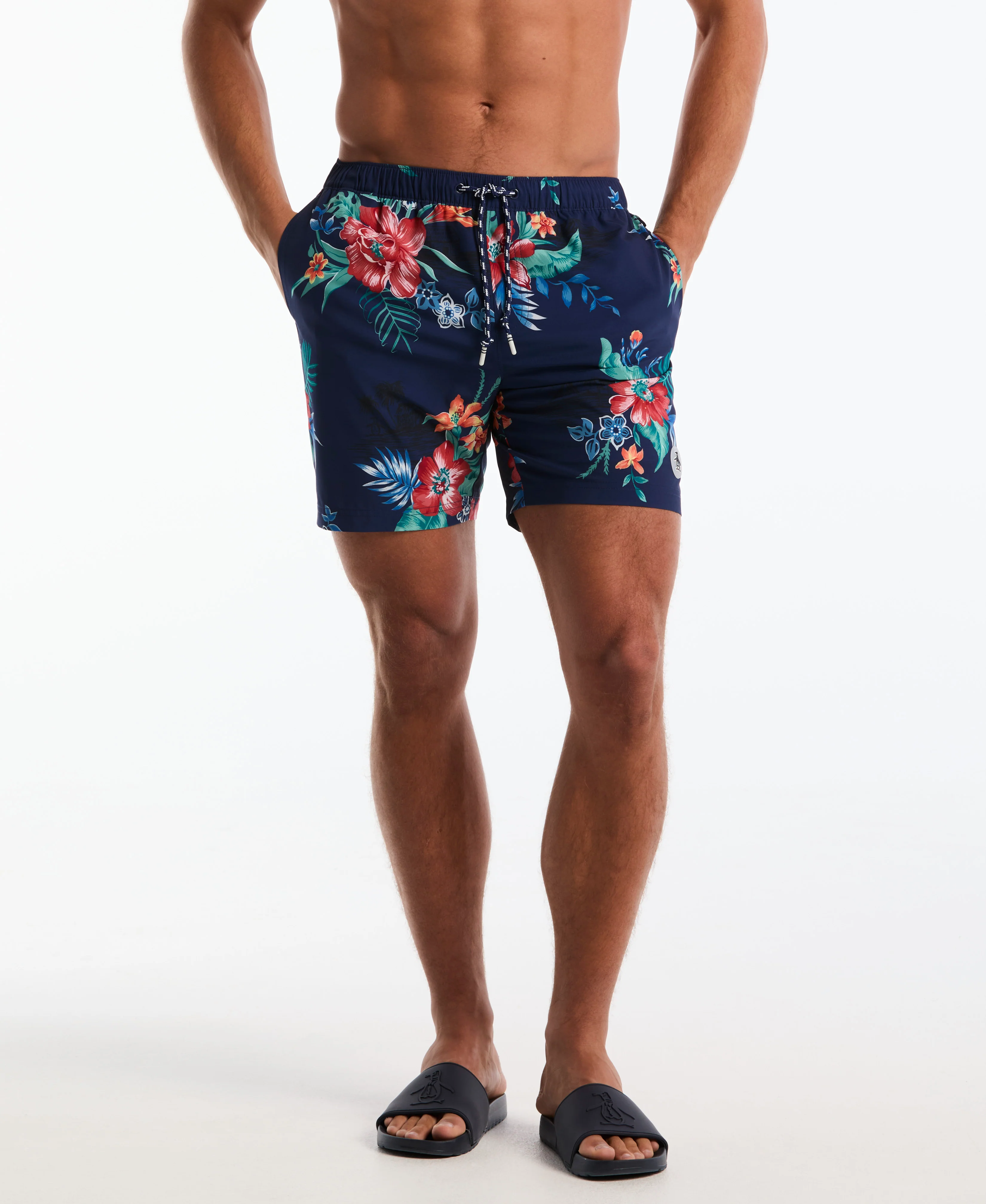 7" Hawaiian Print Volley Swim Short - Image 4