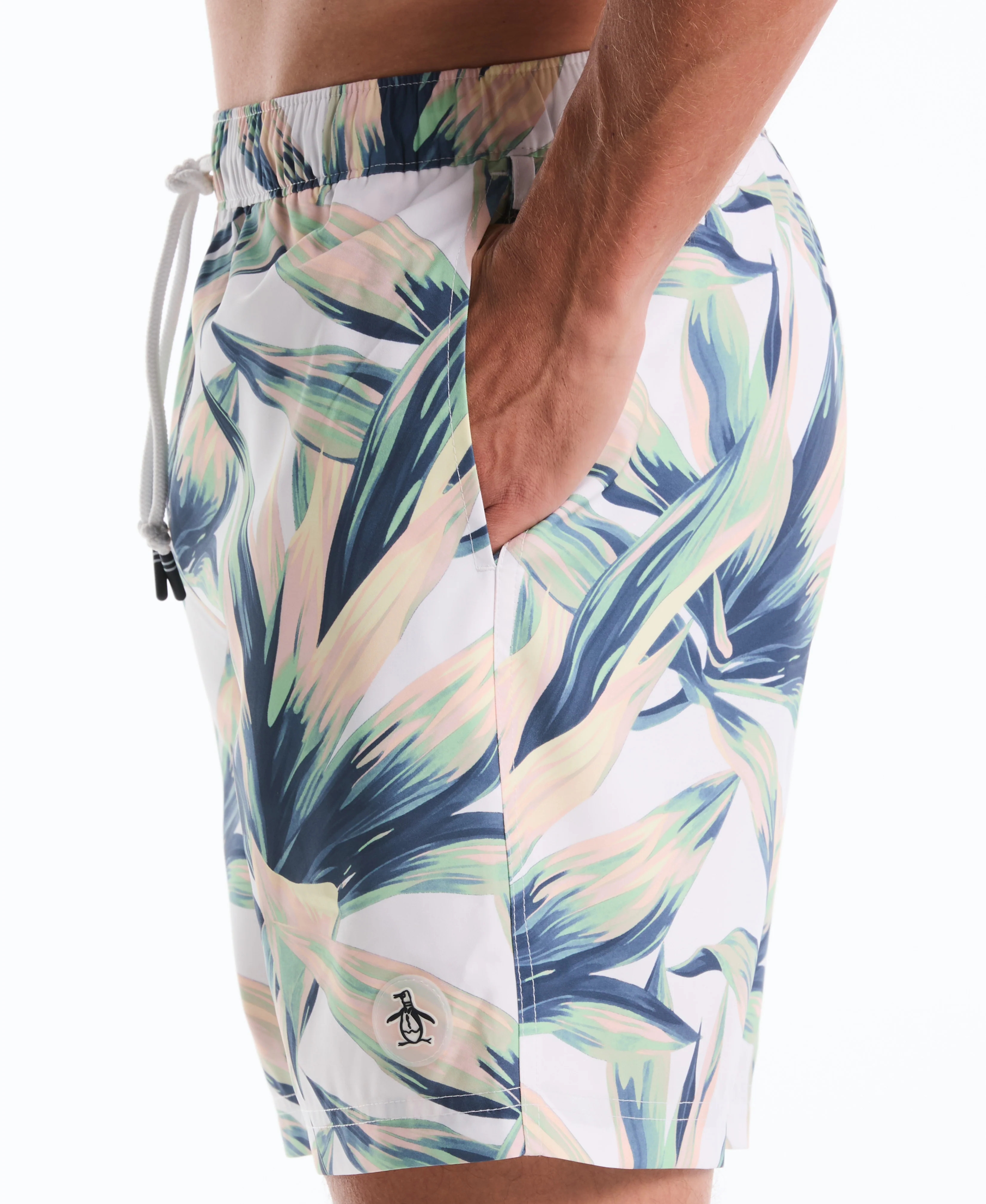 7" Succulent Print Swim Short - Image 4