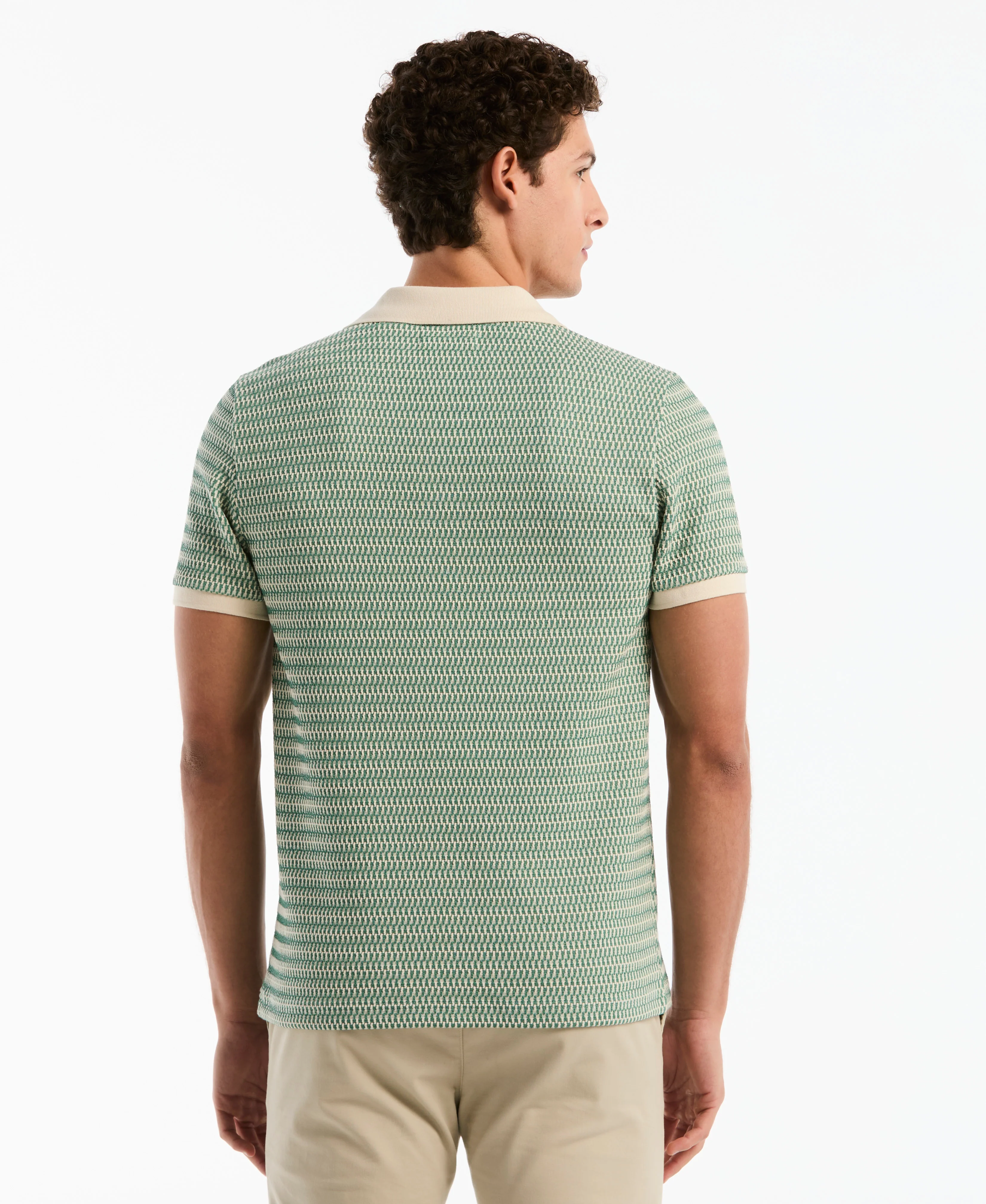 Crochet Stitch Johnny Collar Polo - Image 2