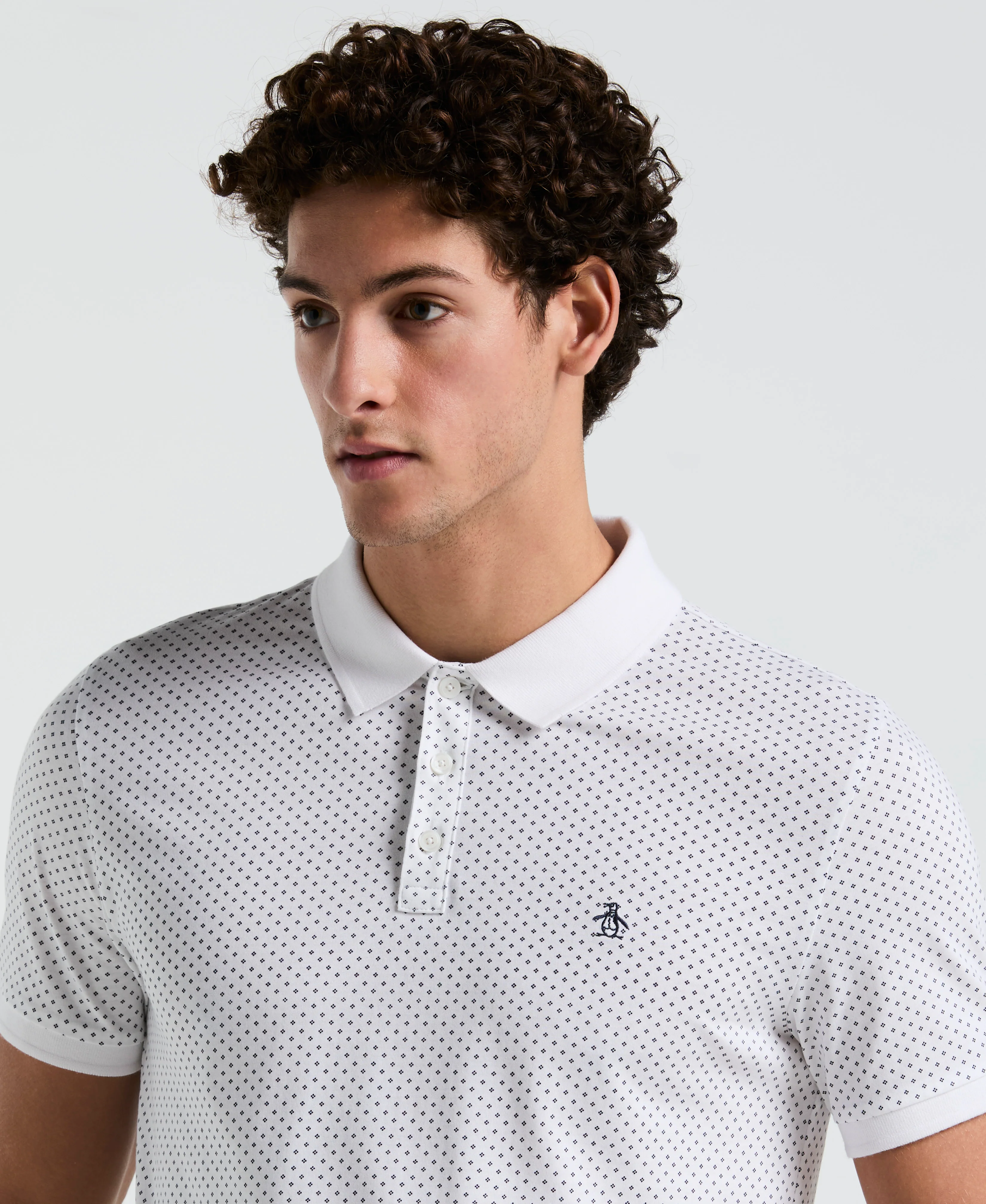 All-Over Diamond Ditsy Print Polo - Image 11