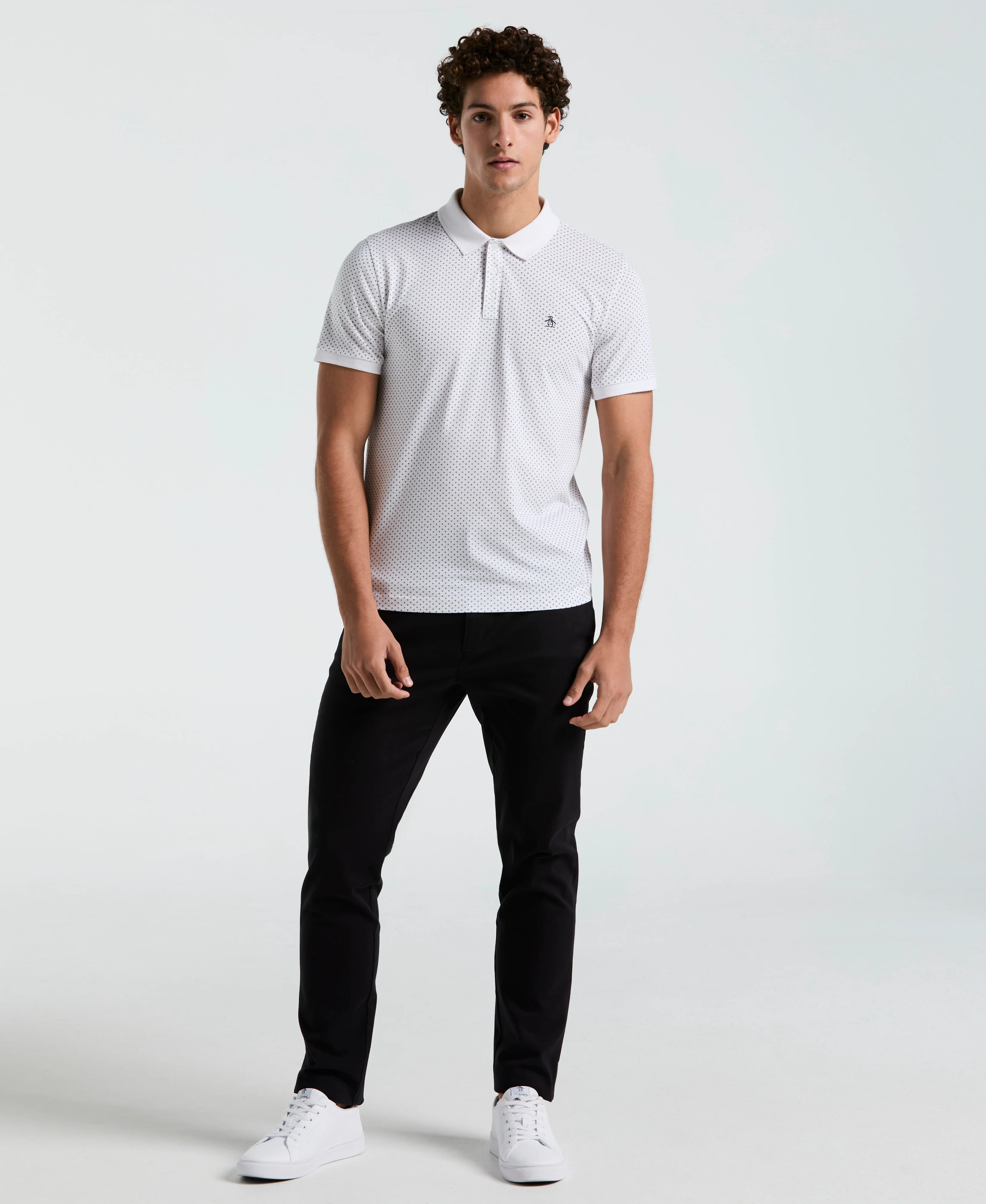 All-Over Diamond Ditsy Print Polo - Image 12