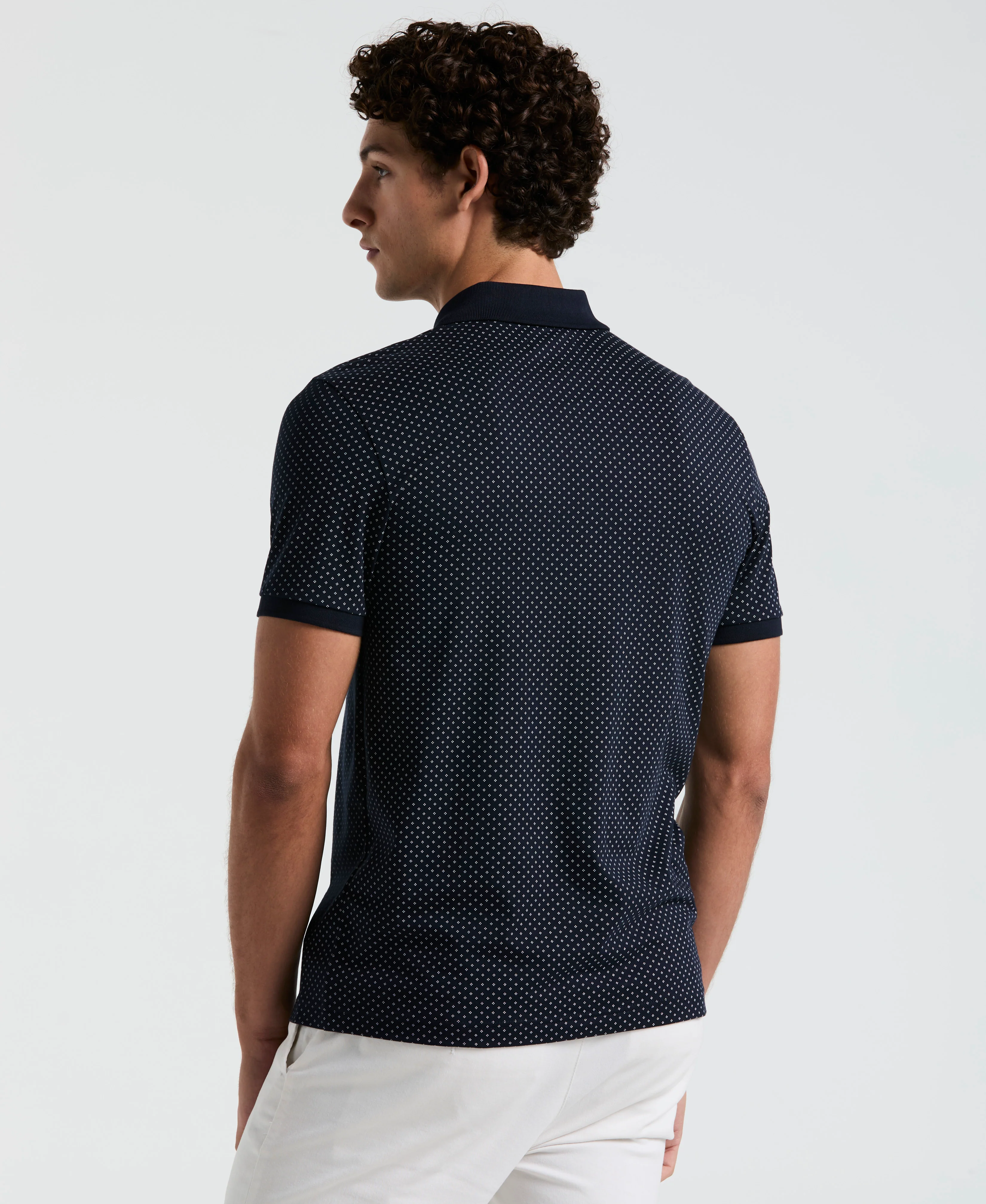 All-Over Diamond Ditsy Print Polo - Image 14