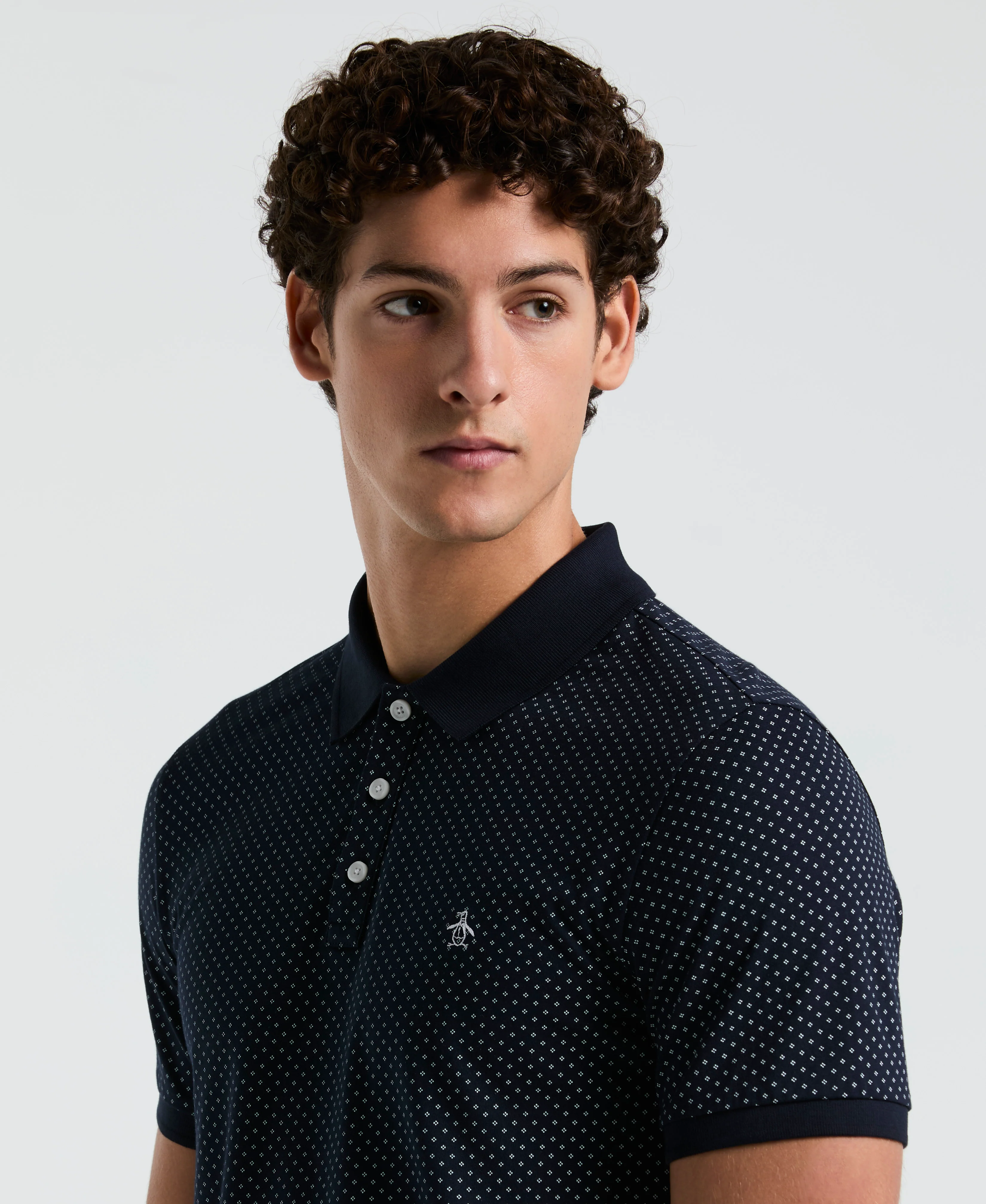 All-Over Diamond Ditsy Print Polo - Image 15