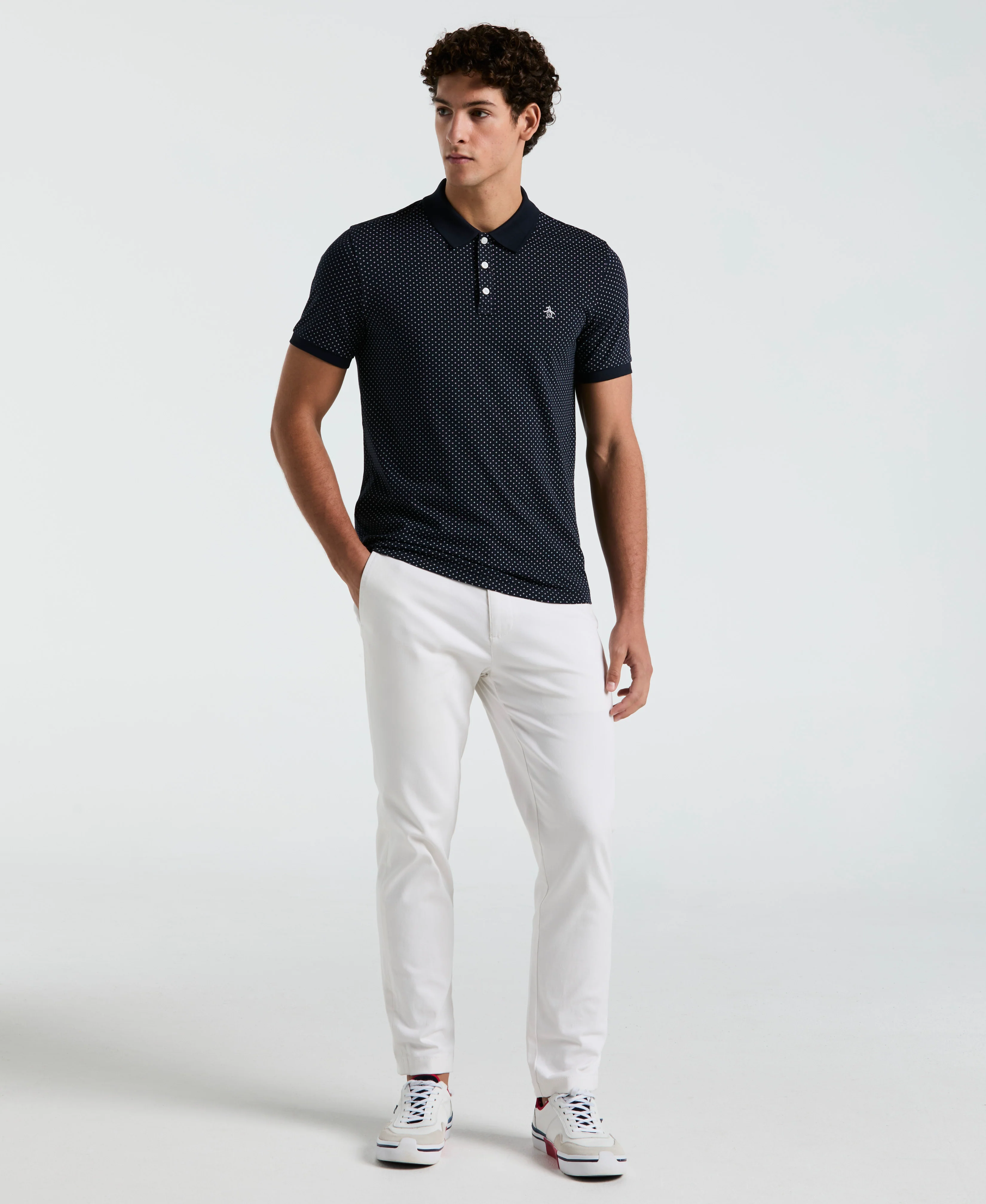 All-Over Diamond Ditsy Print Polo - Image 16