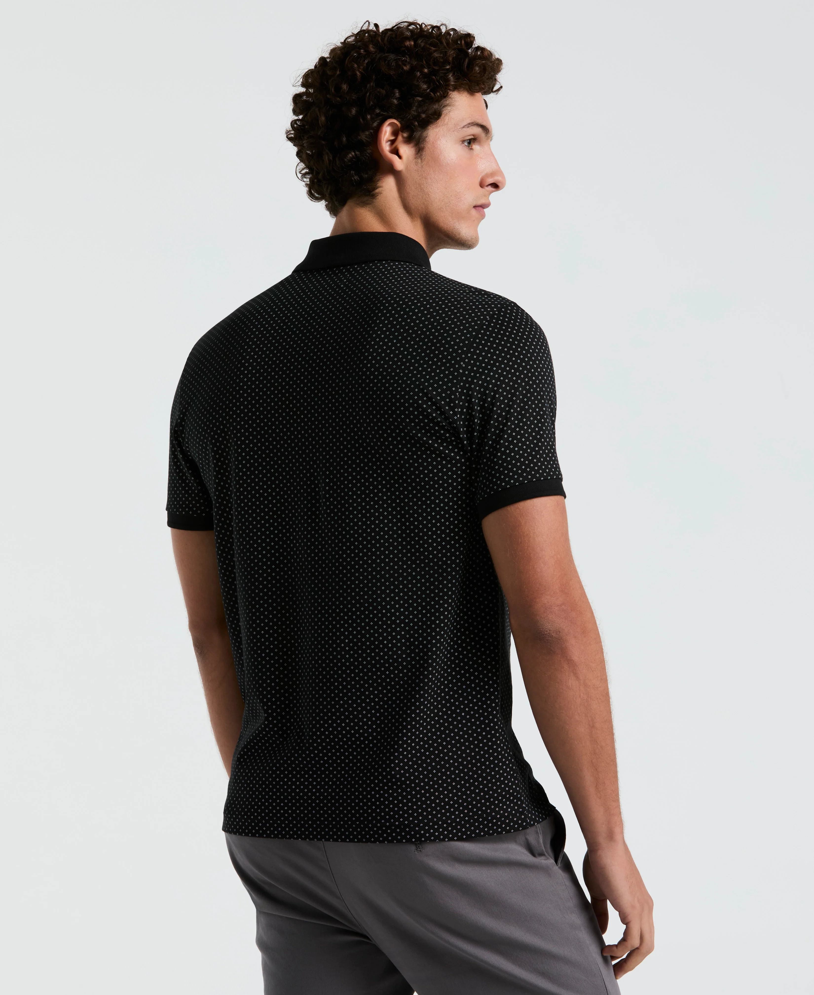 All-Over Diamond Ditsy Print Polo - Image 18