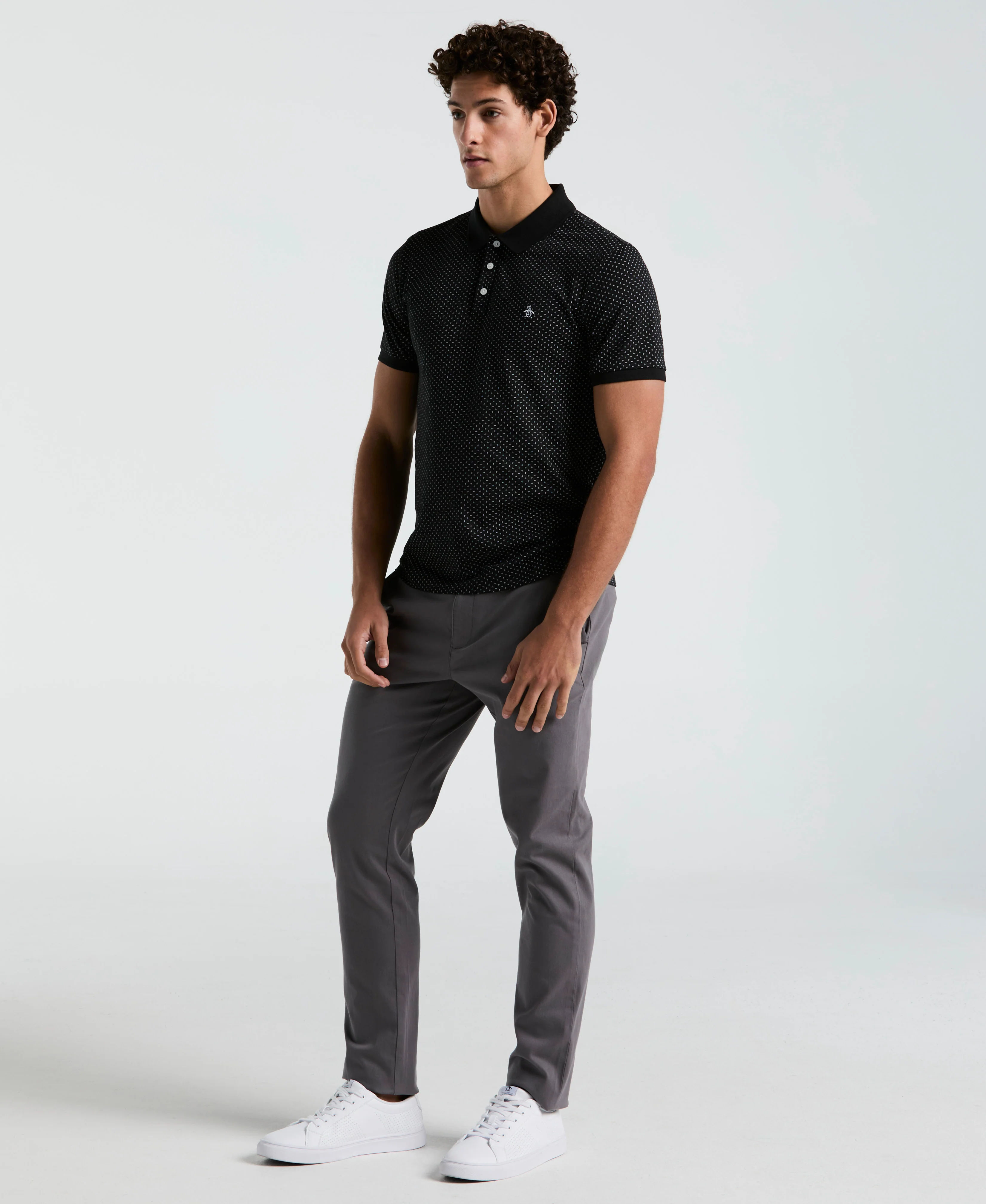 All-Over Diamond Ditsy Print Polo - Image 20