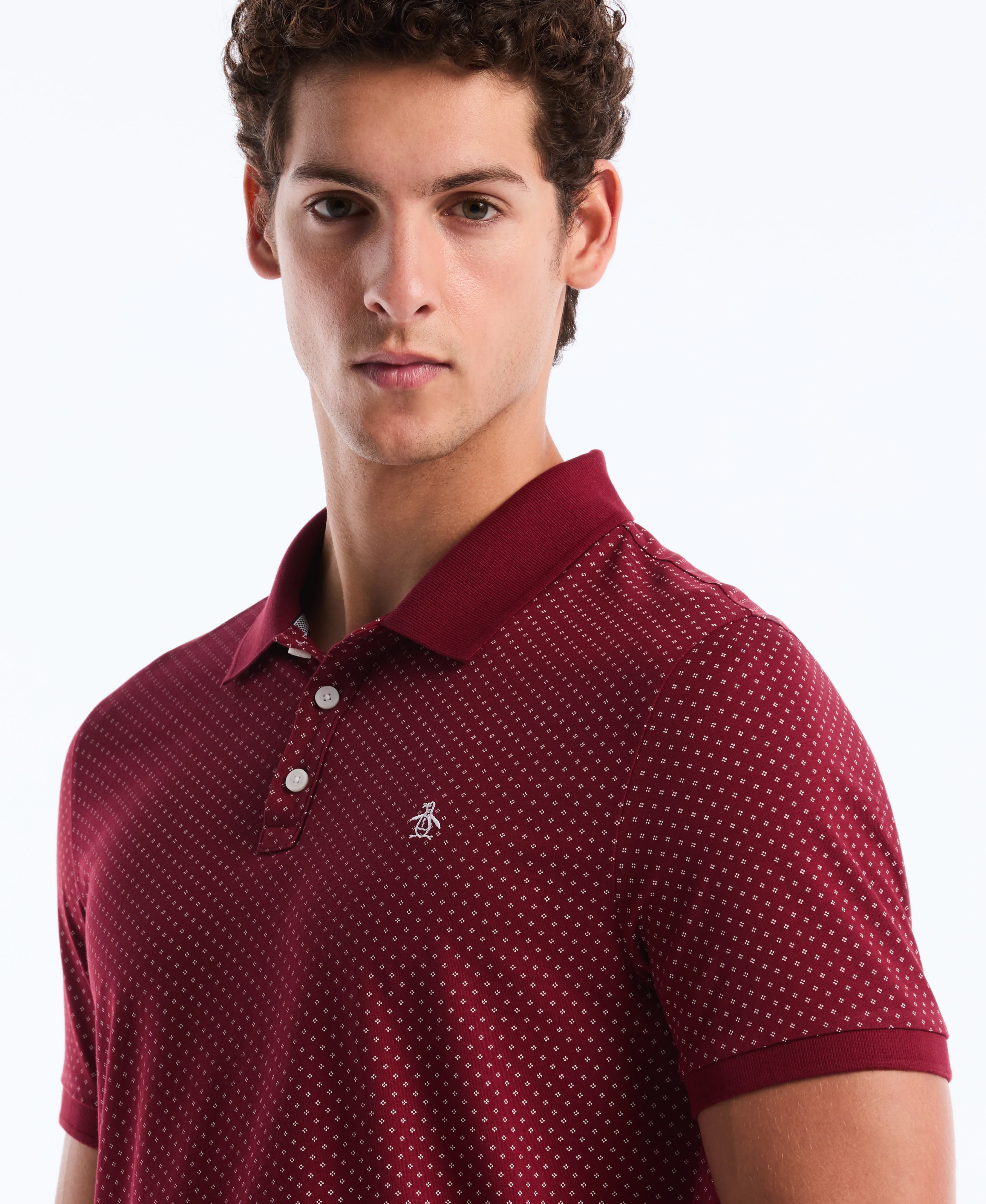 All-Over Diamond Ditsy Print Polo - Image 23