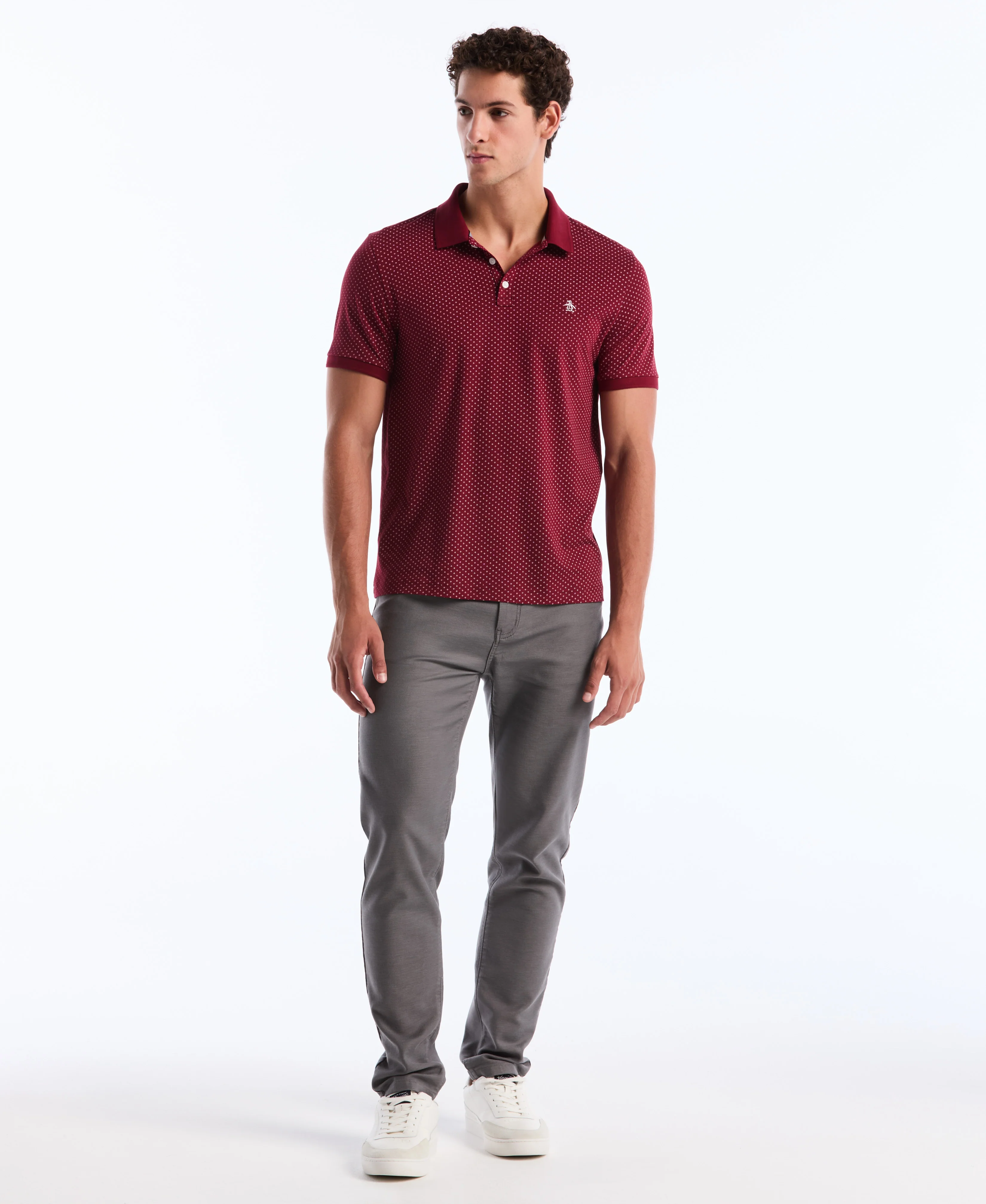 All-Over Diamond Ditsy Print Polo - Image 24