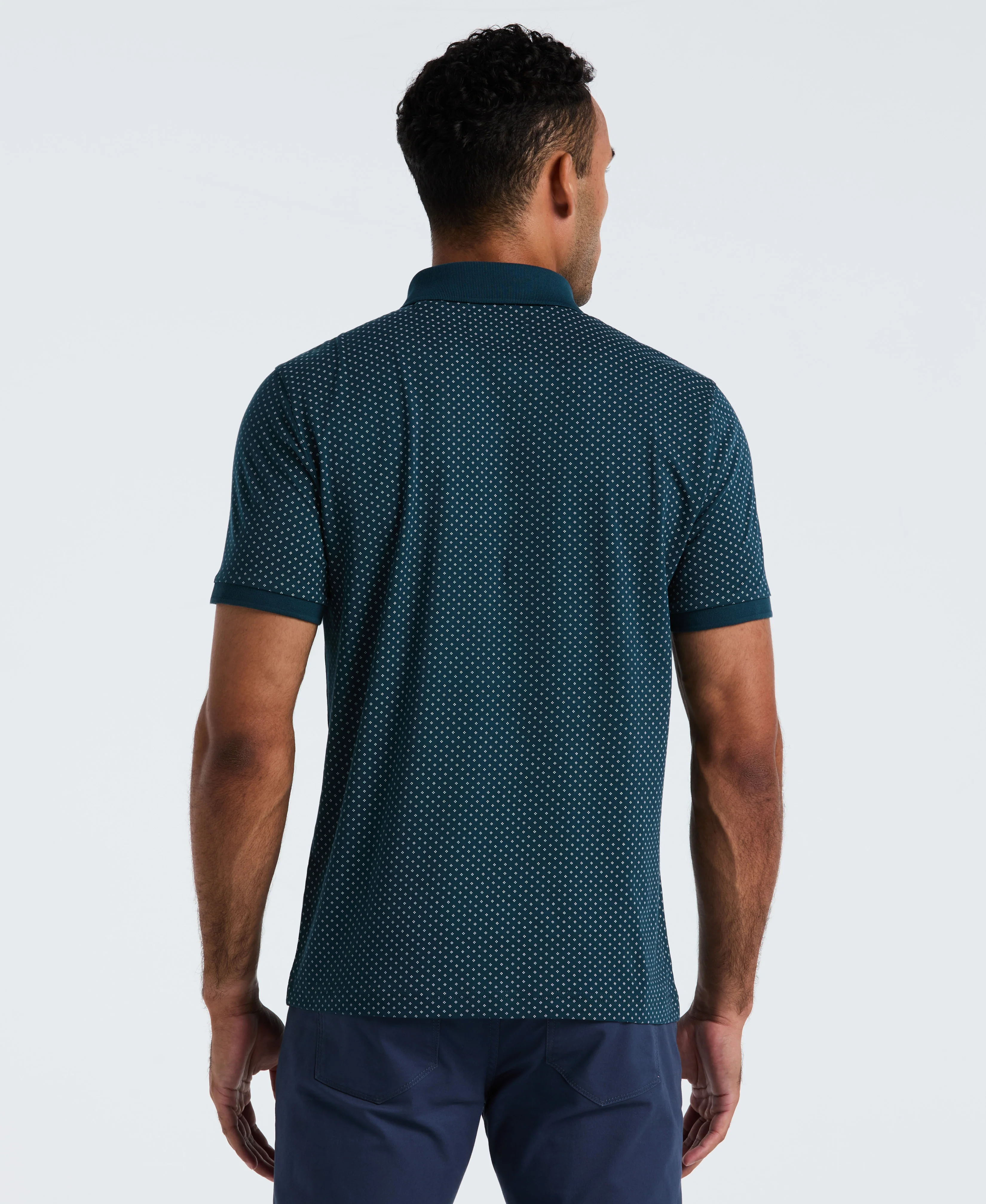 All-Over Diamond Ditsy Print Polo - Image 26