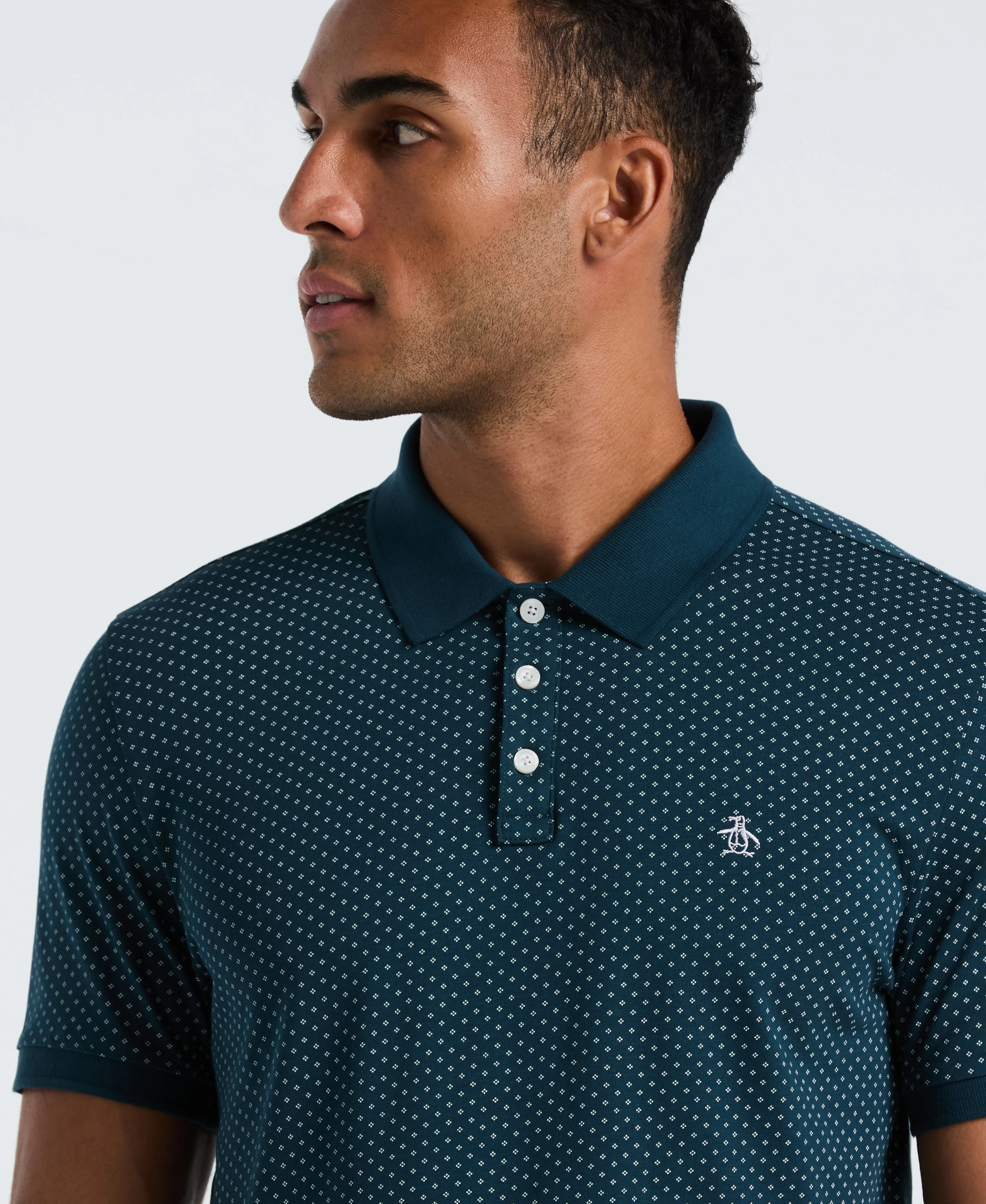 All-Over Diamond Ditsy Print Polo - Image 27