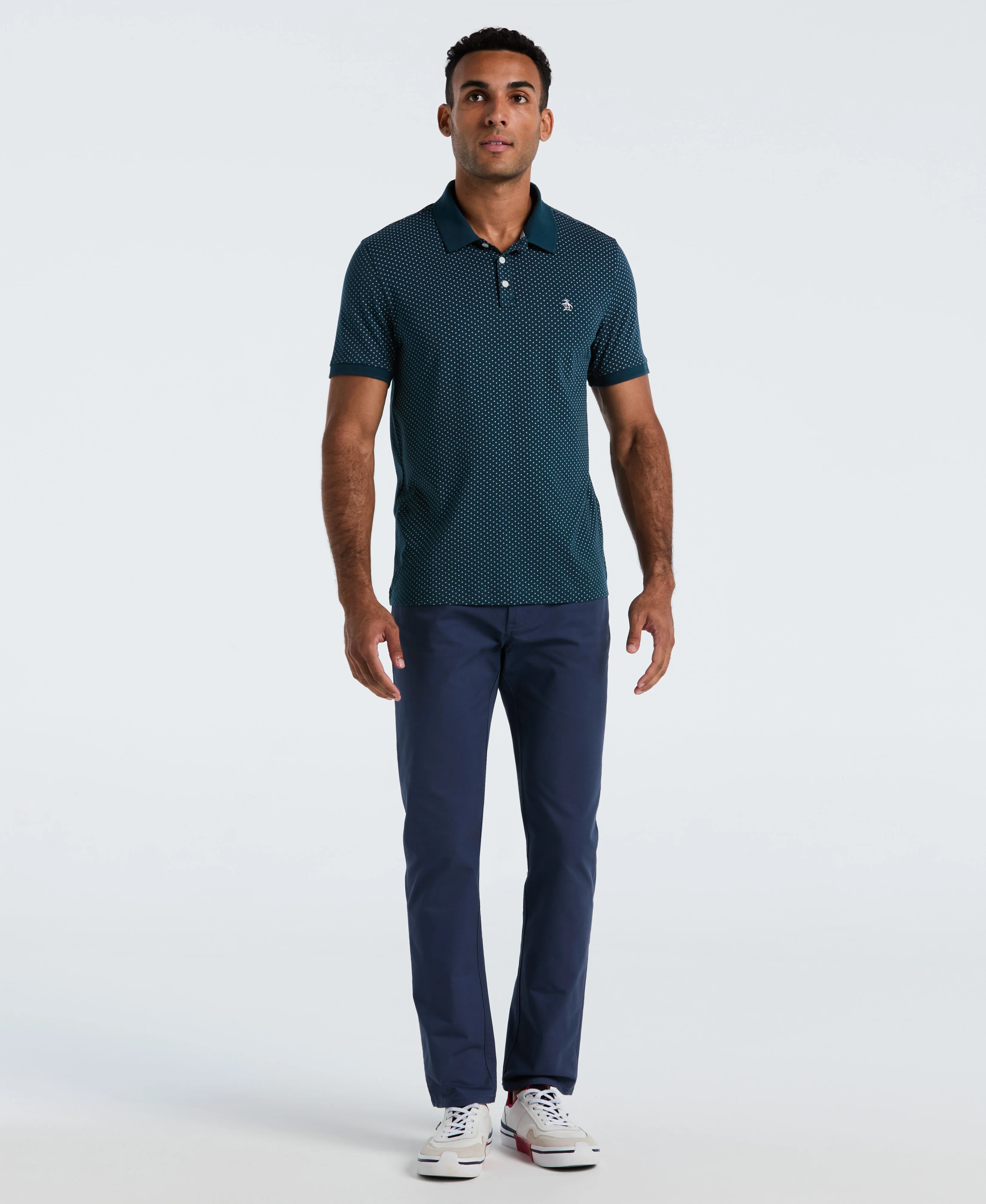 All-Over Diamond Ditsy Print Polo - Image 28