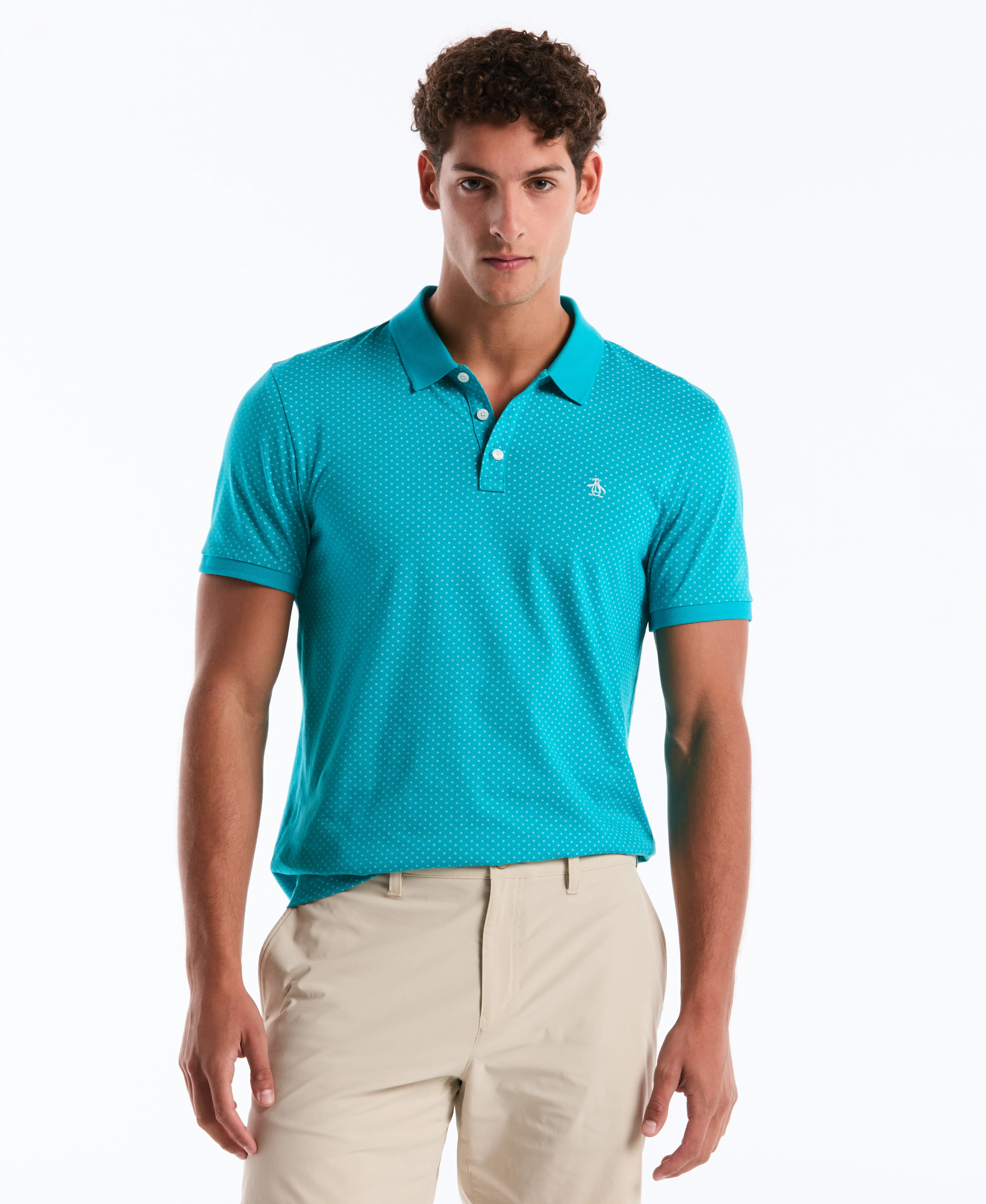 All-Over Diamond Ditsy Print Polo - Image 29