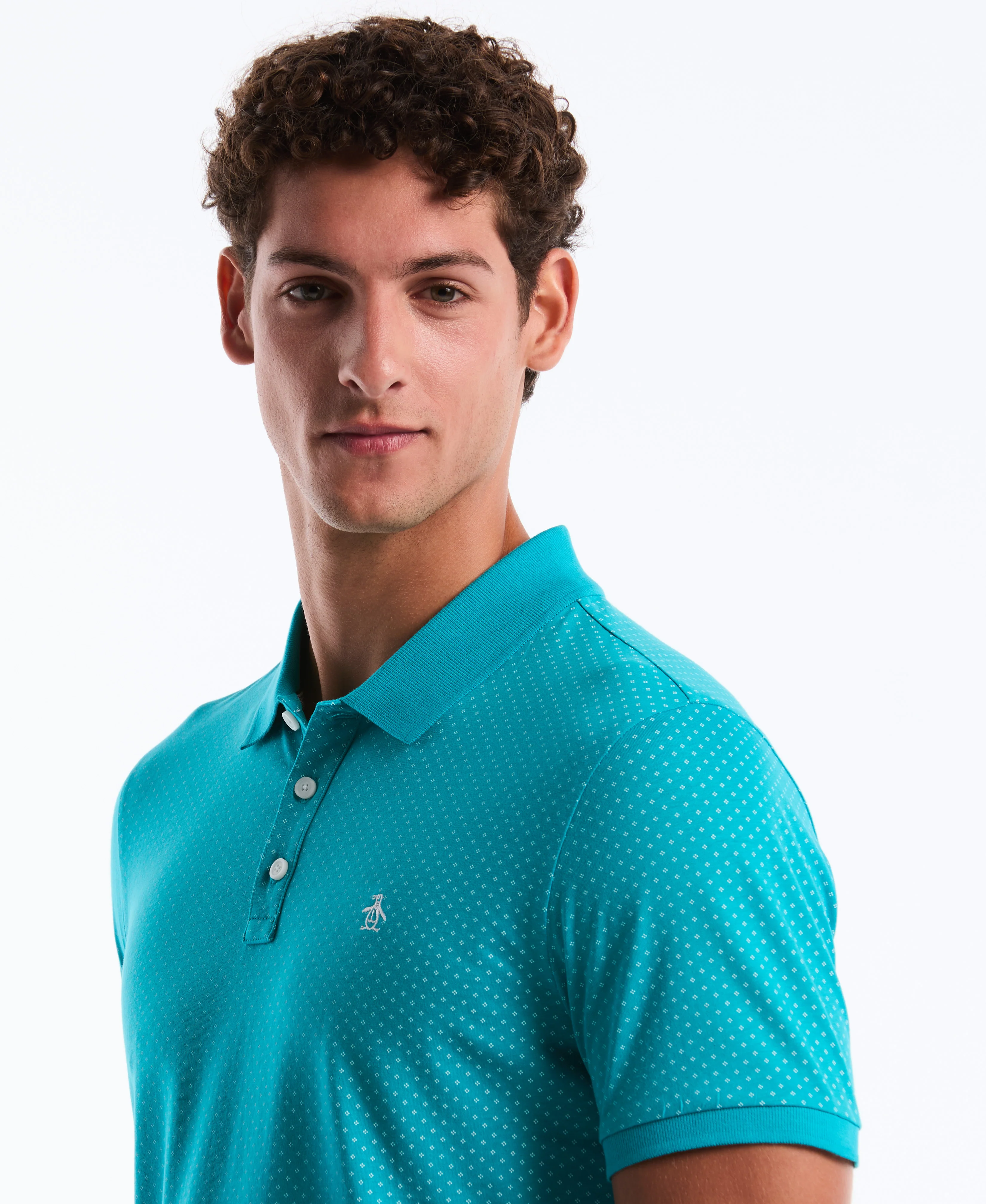 All-Over Diamond Ditsy Print Polo - Image 31