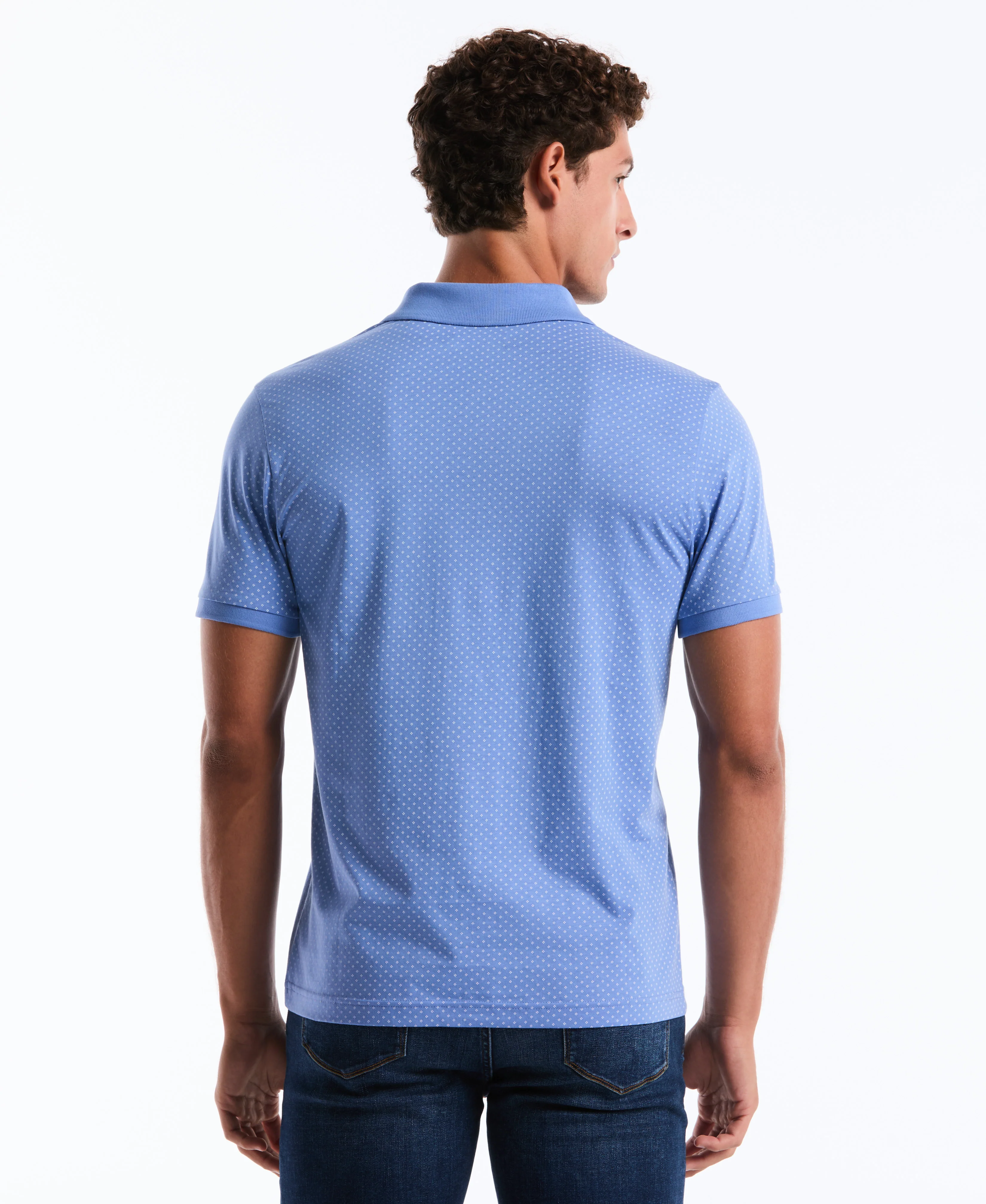 All-Over Diamond Ditsy Print Polo - Image 33