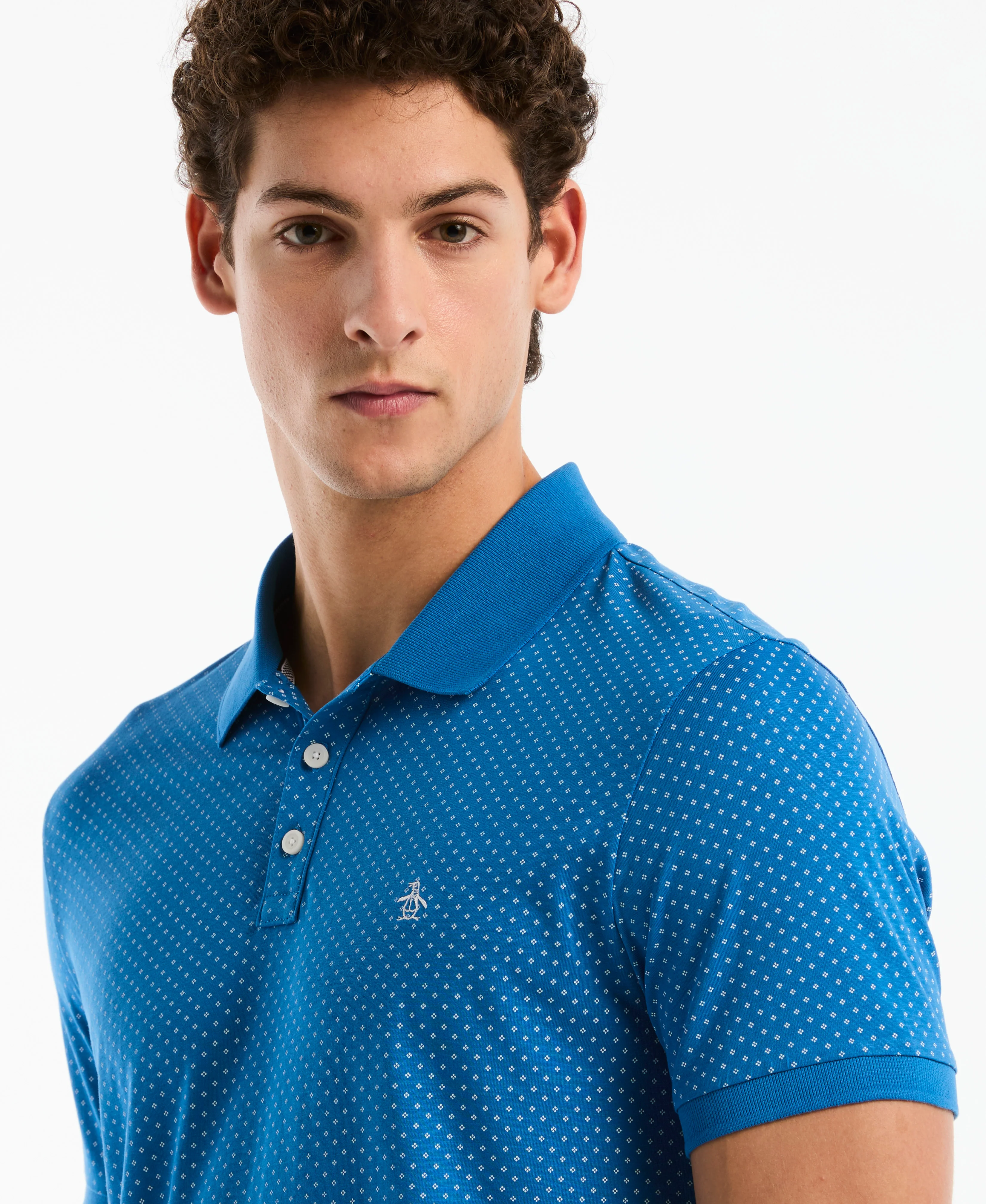 All-Over Diamond Ditsy Print Polo - Image 7