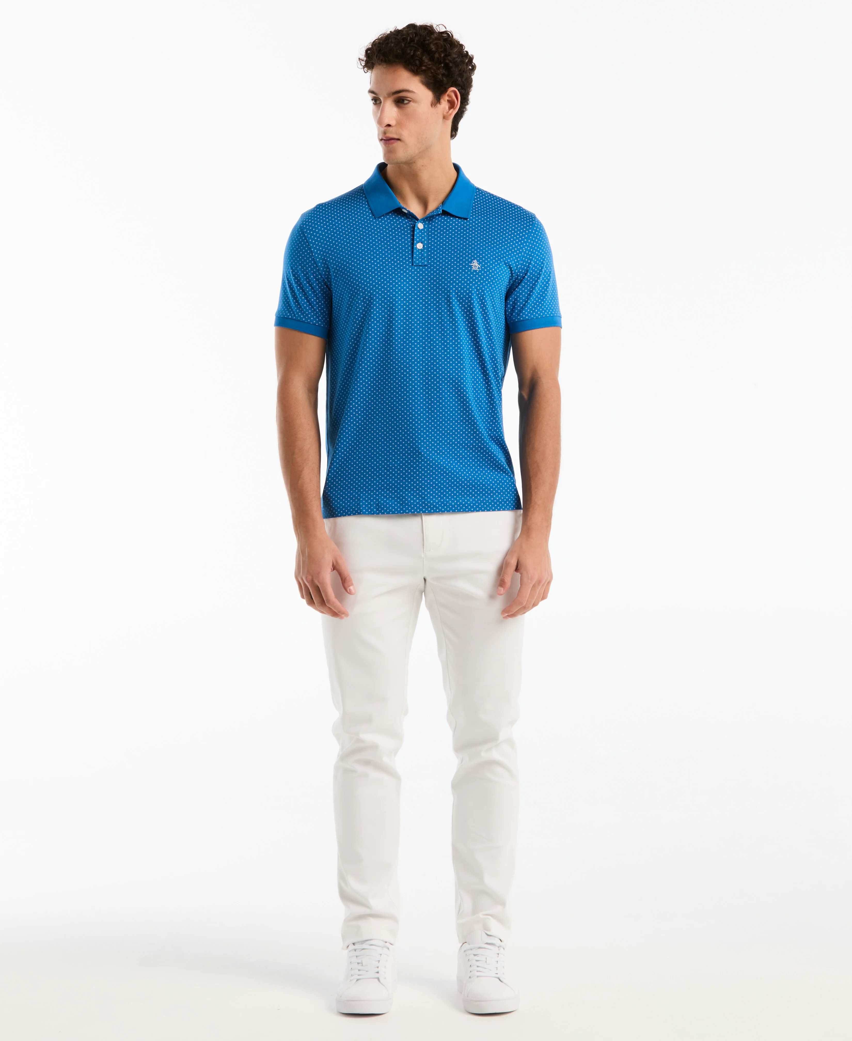 All-Over Diamond Ditsy Print Polo - Image 8