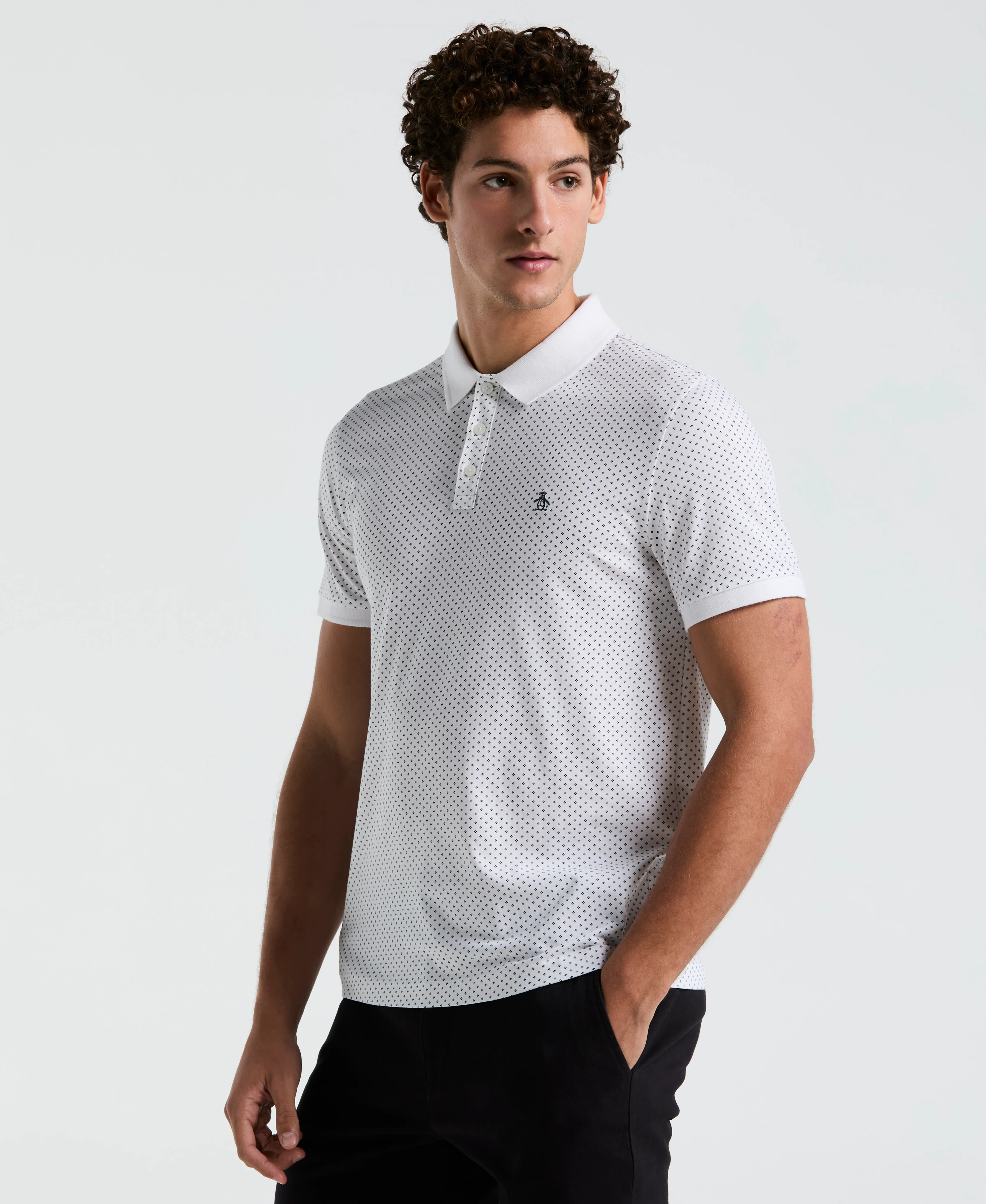 All-Over Diamond Ditsy Print Polo - Image 9