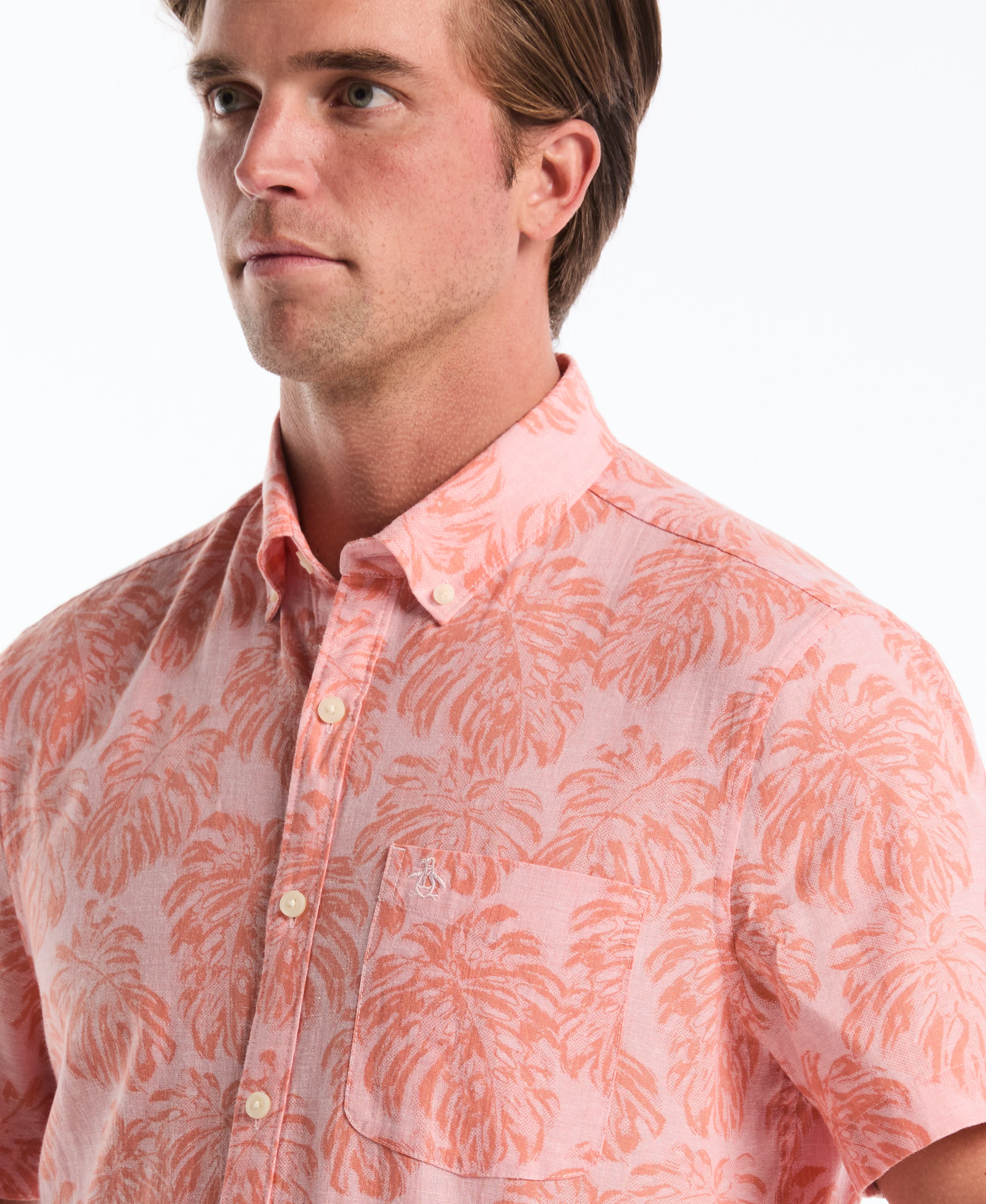 All-Over Monstera Linen Shirt - Image 3