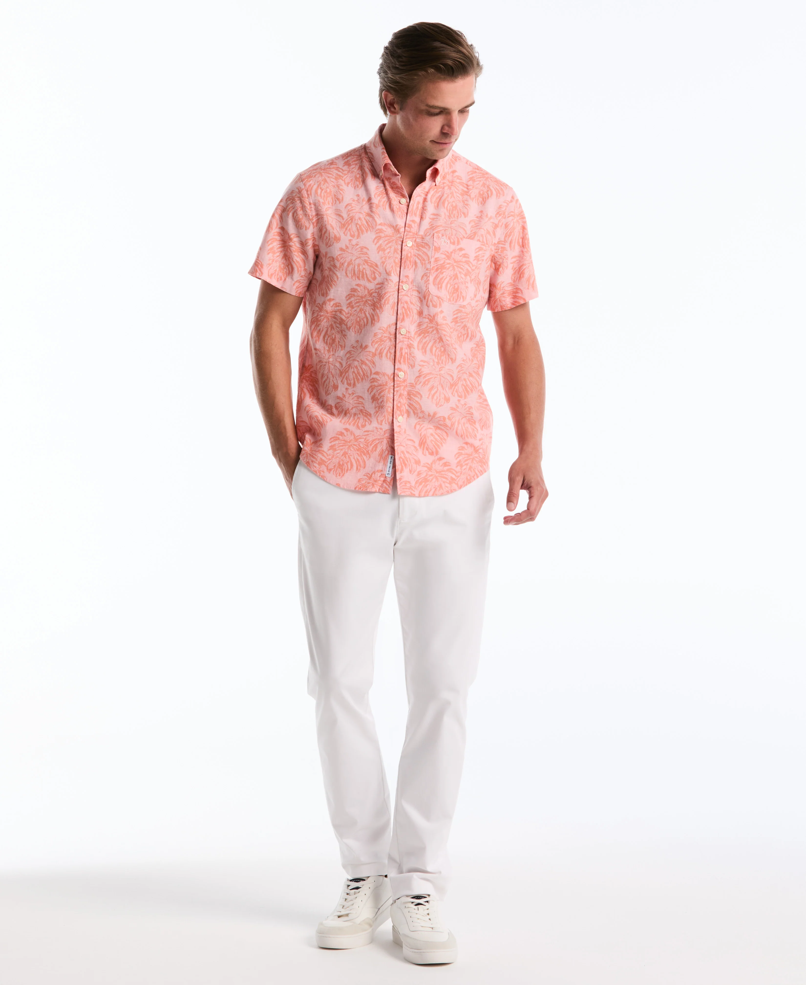 All-Over Monstera Linen Shirt - Image 4