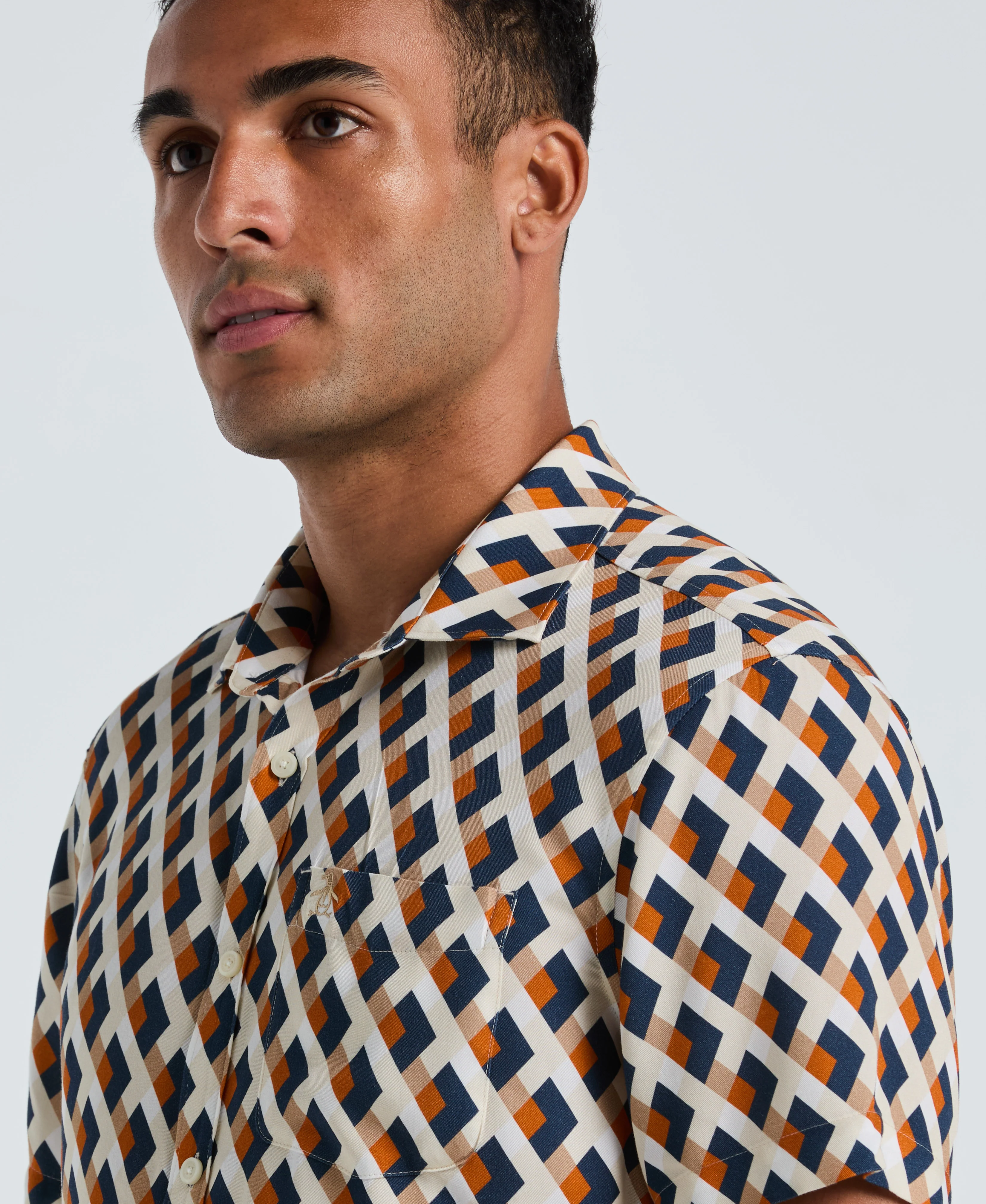 All-Over Print Geo Button-Up Shirt - Image 3