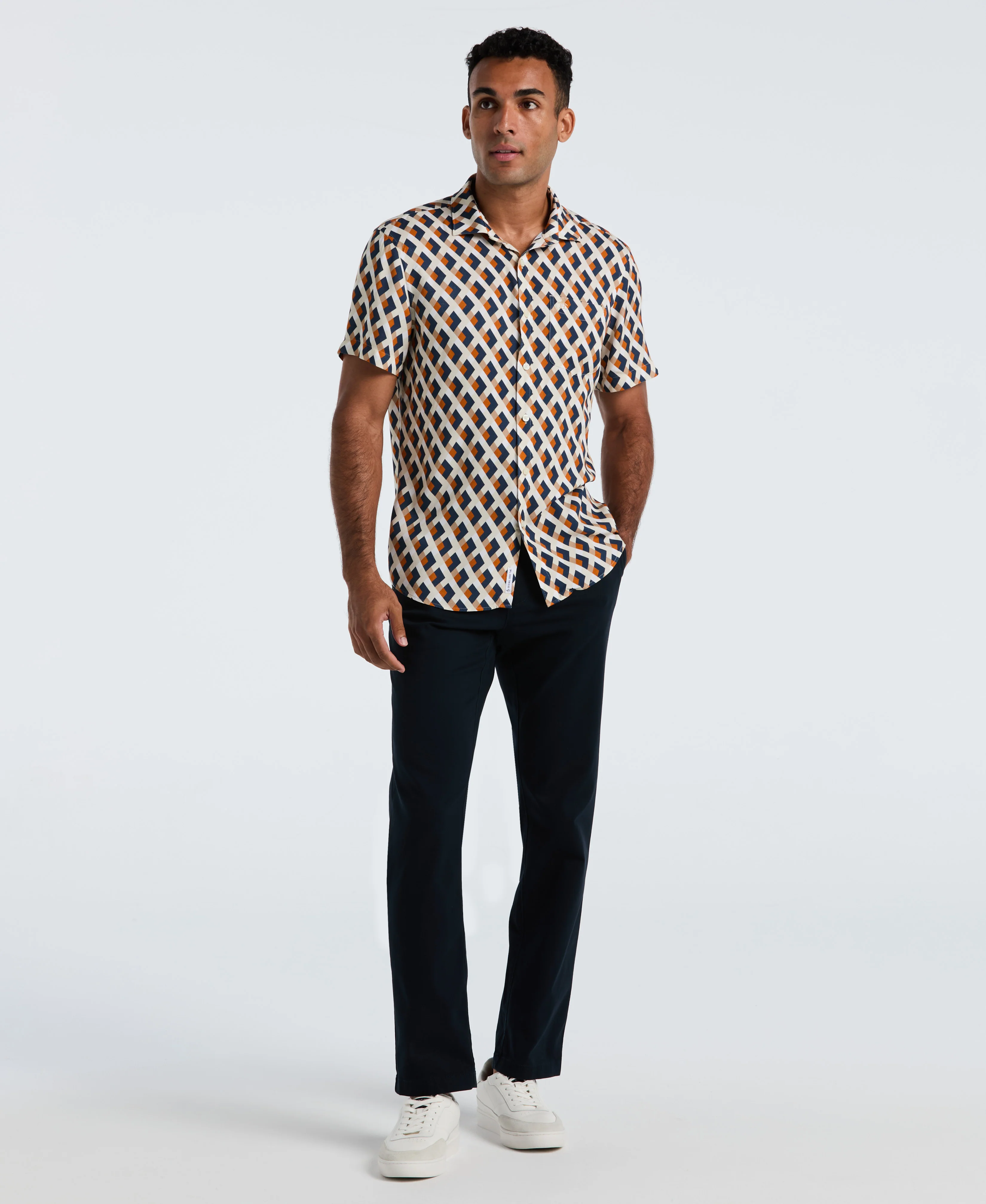 All-Over Print Geo Button-Up Shirt - Image 4